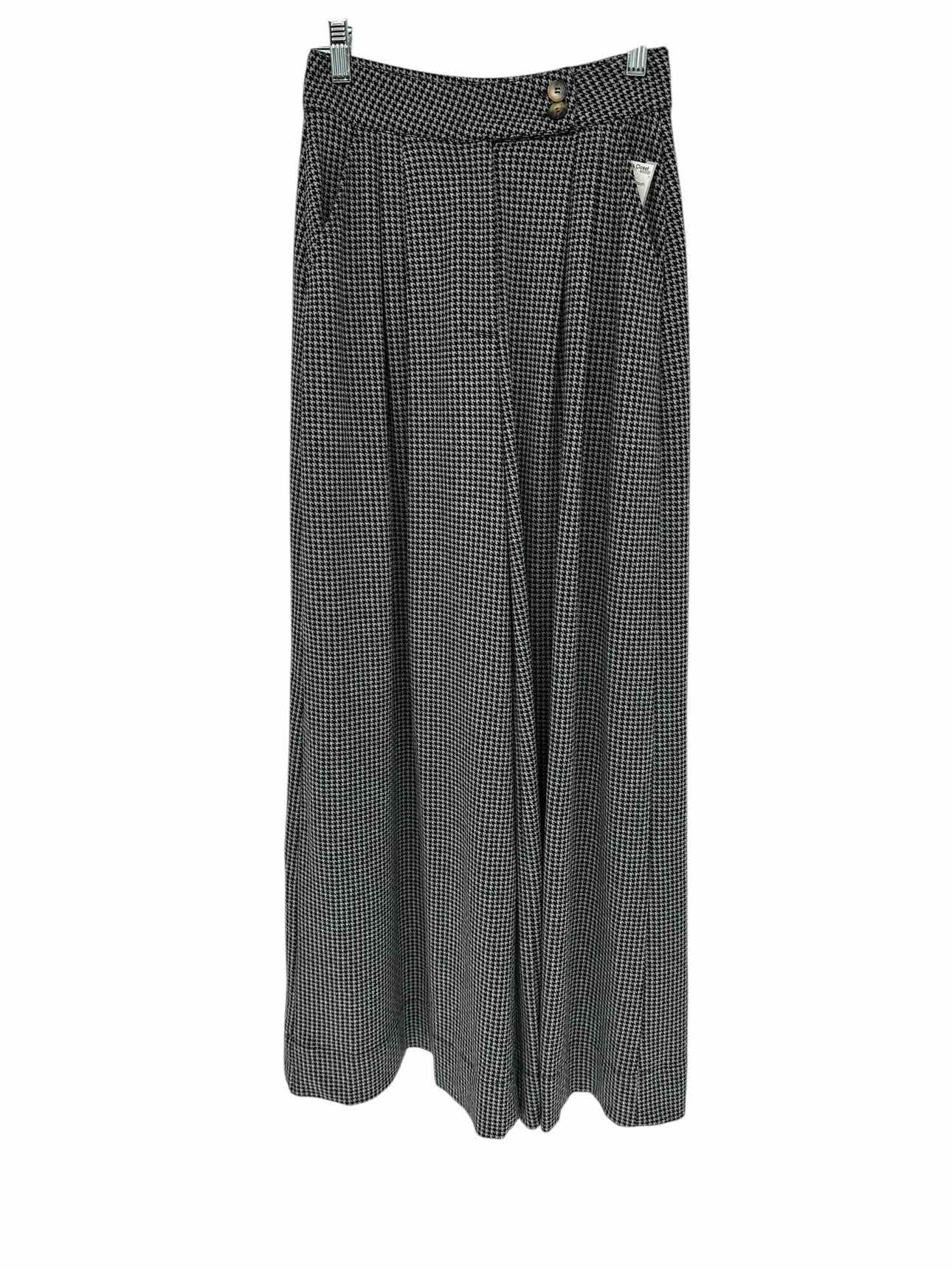 Free People Black/White Wide Leg Pants Size 2