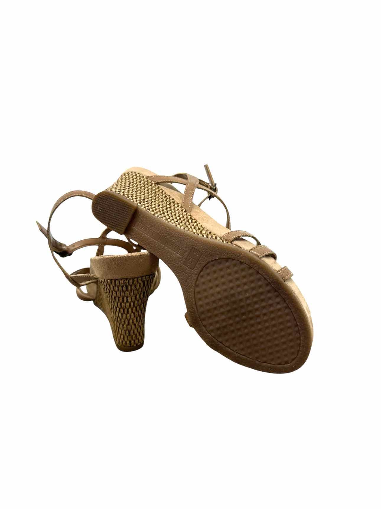 Kelly & Katie Beige Wedge Sandals Shoe Size 7
