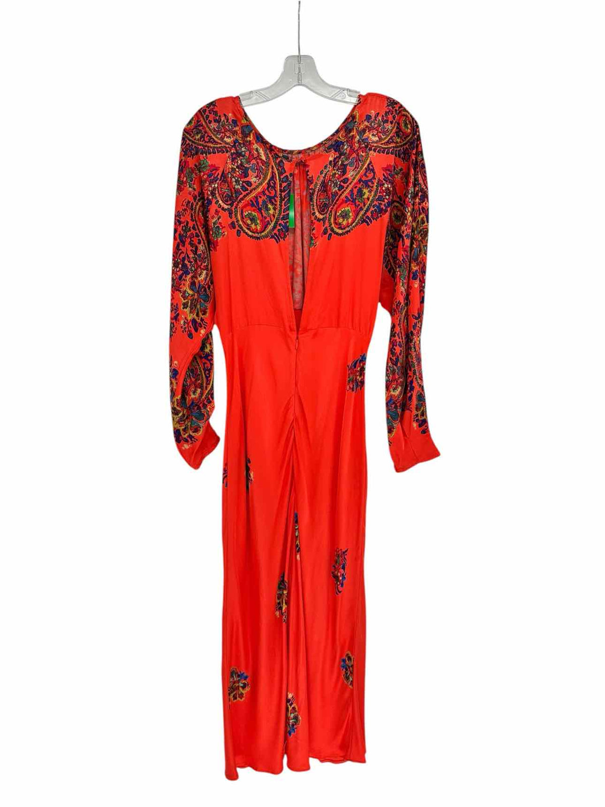 Free People Orange Clarity Midi Dress Size S