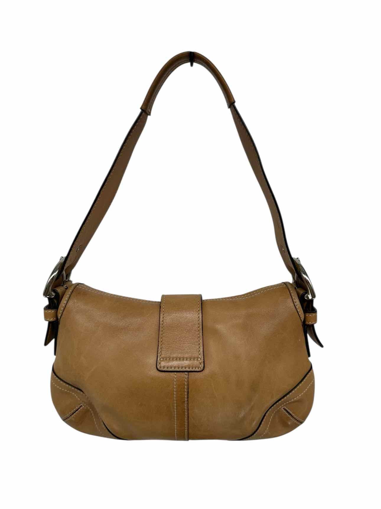 Coach Soho Flap Bag Tan Leather Satchel