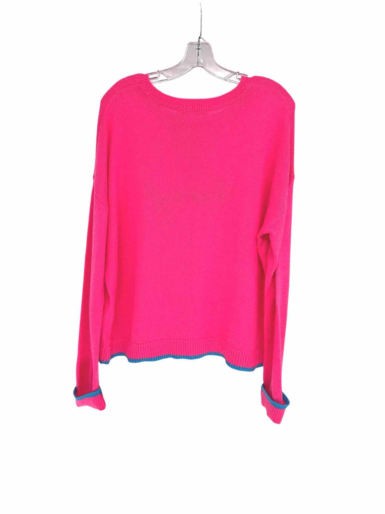 Lilly Pulitzer Carlton sweater in Pink Topaz w/ "Fancy" Chainstitch Size XL