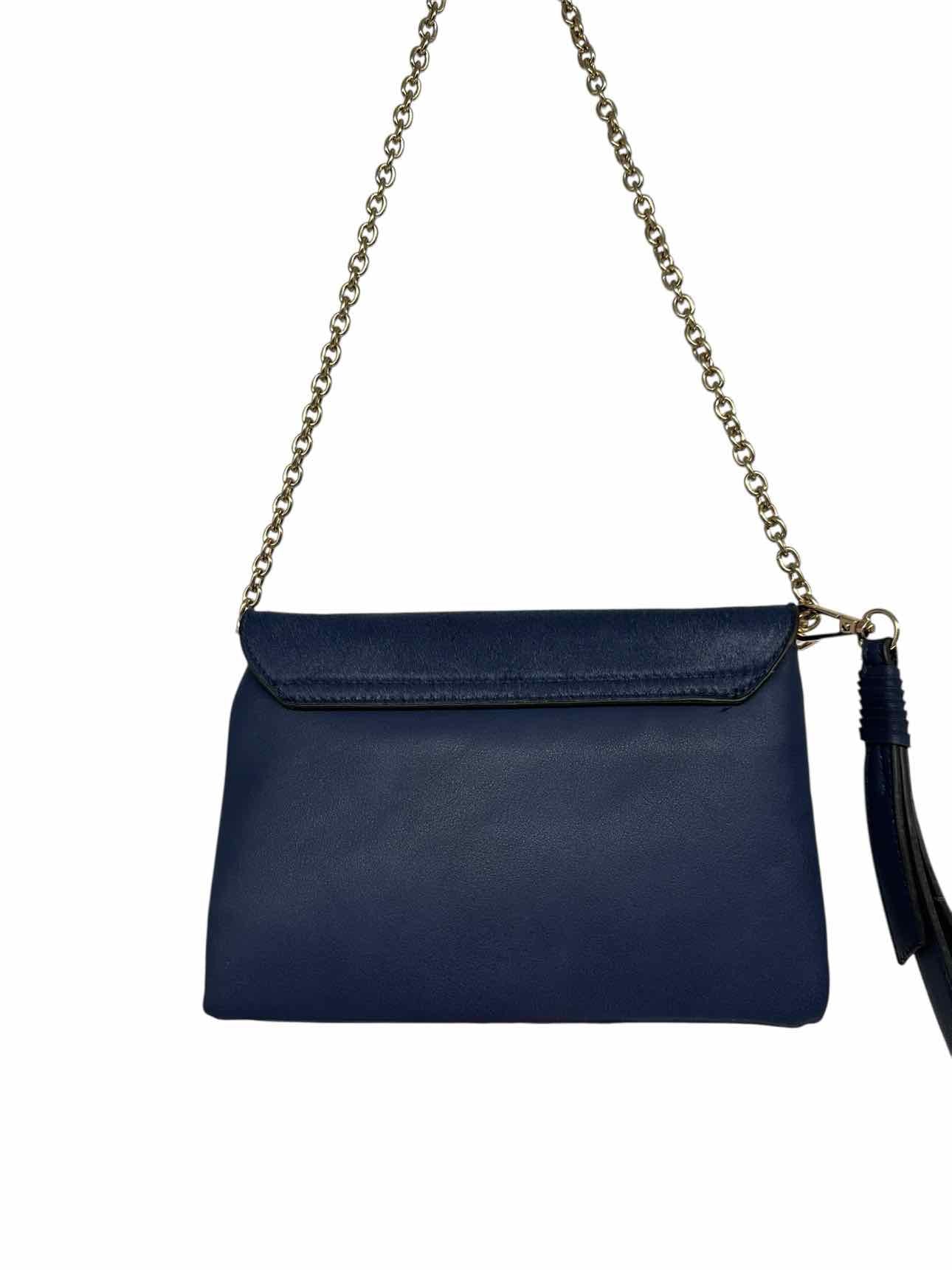 Kate & Alex Blue Leather Envelope Shoulder Bag **NEW**