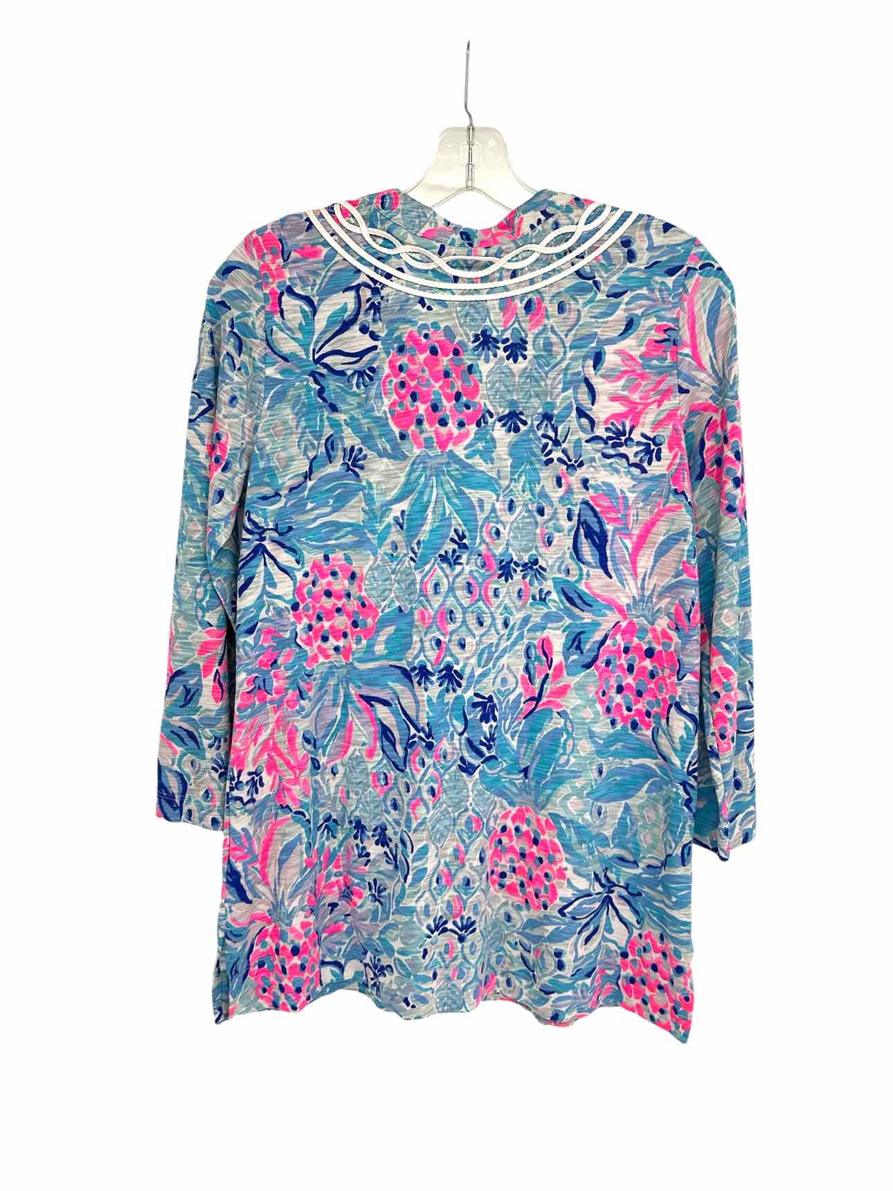 Lilly Pulitzer Kaia Tunic 3/4 Sleeve Top Blue Size S