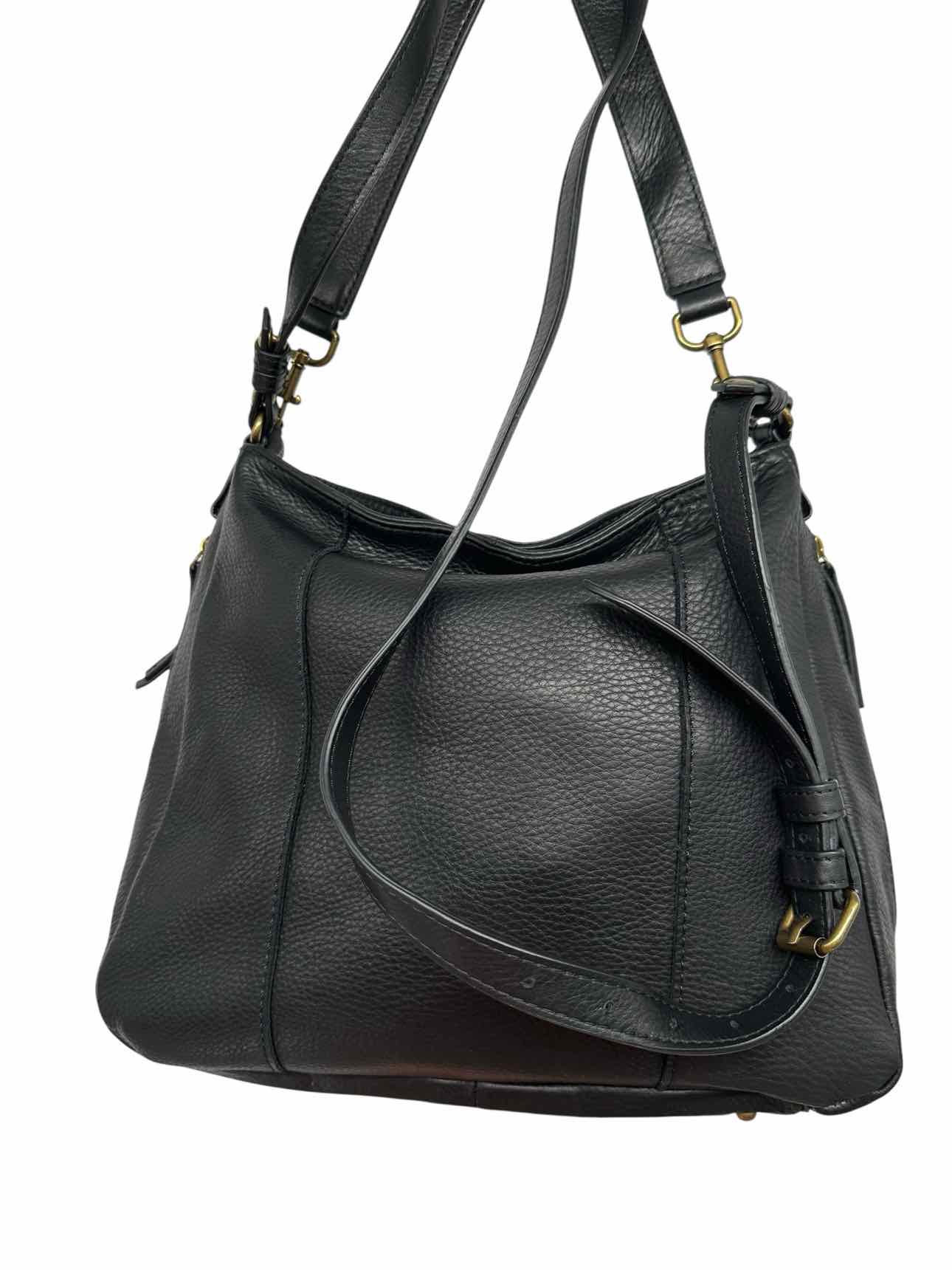 American Leather Company Black Leather Shoulder Bag