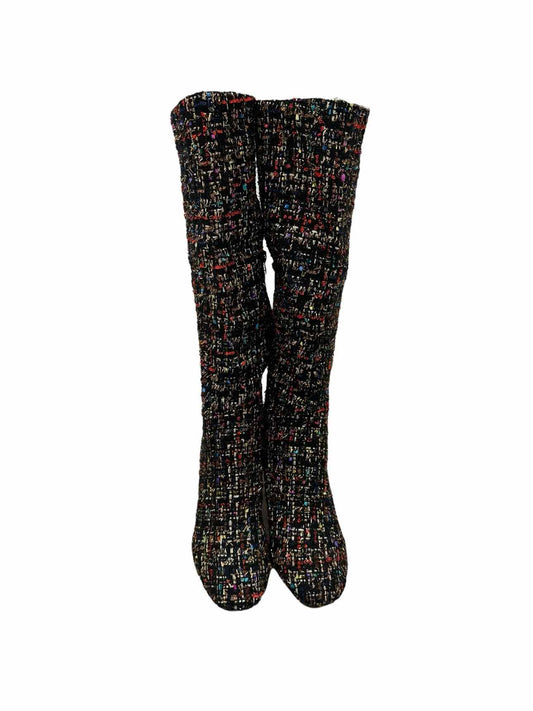 Betsey Johnson Harmoni Tall Multi-Color Tweed Boots Shoe Size 8 **NEW**