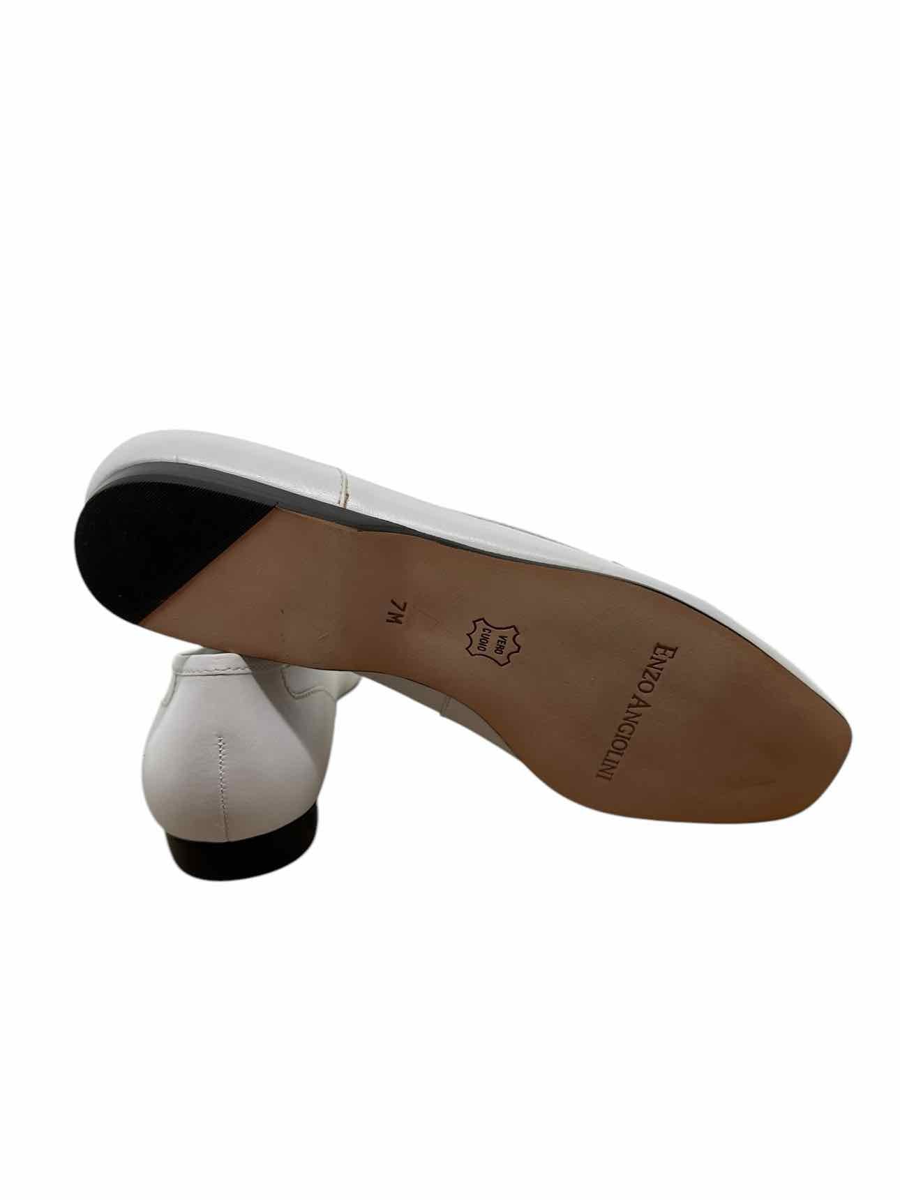 Enzo Angiolni White Flats Shoe Size 7 **NEW**