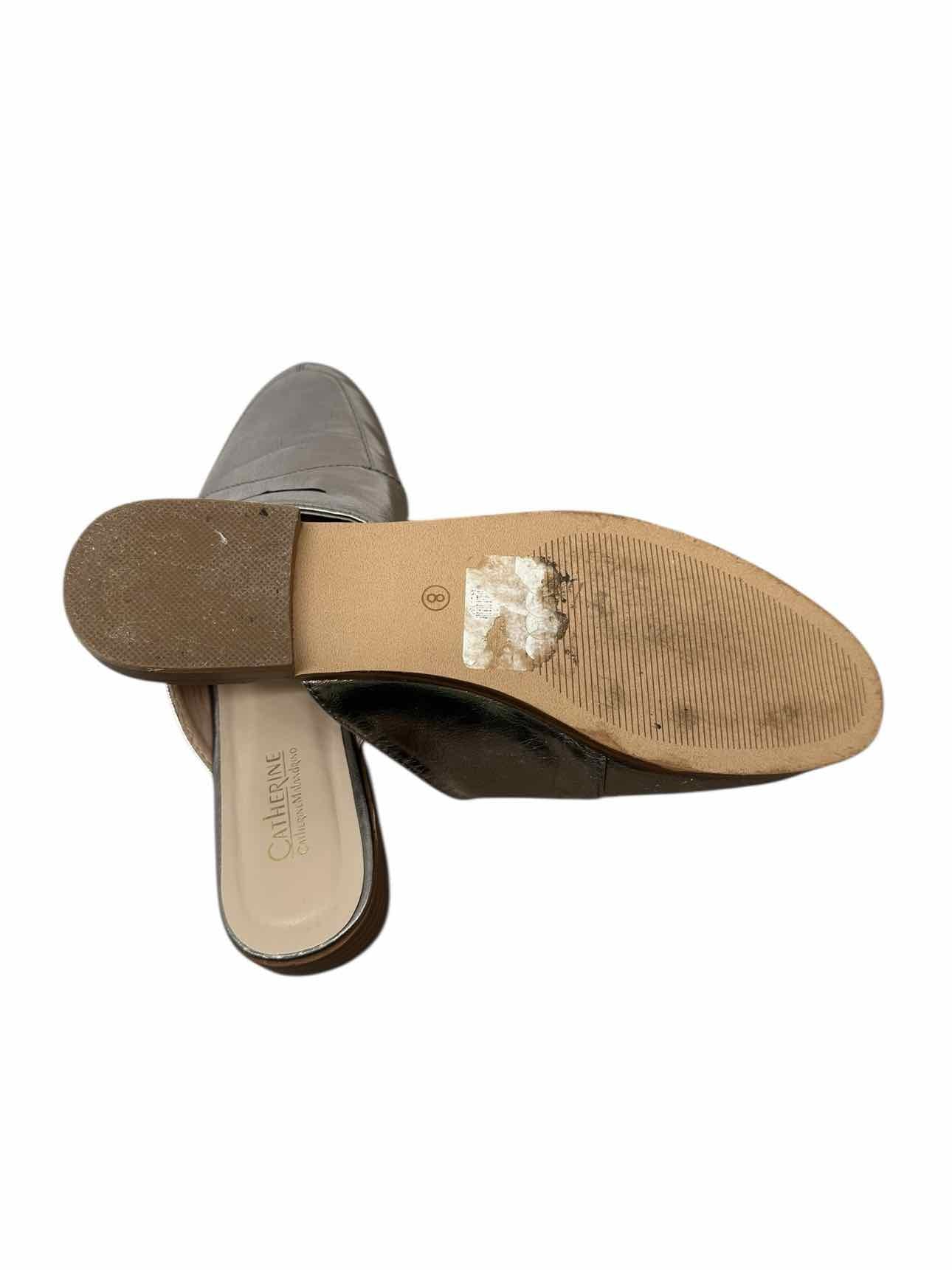 Catherine Malandrino Pewter Shoe Loafer Mule Size 8 **NEW**