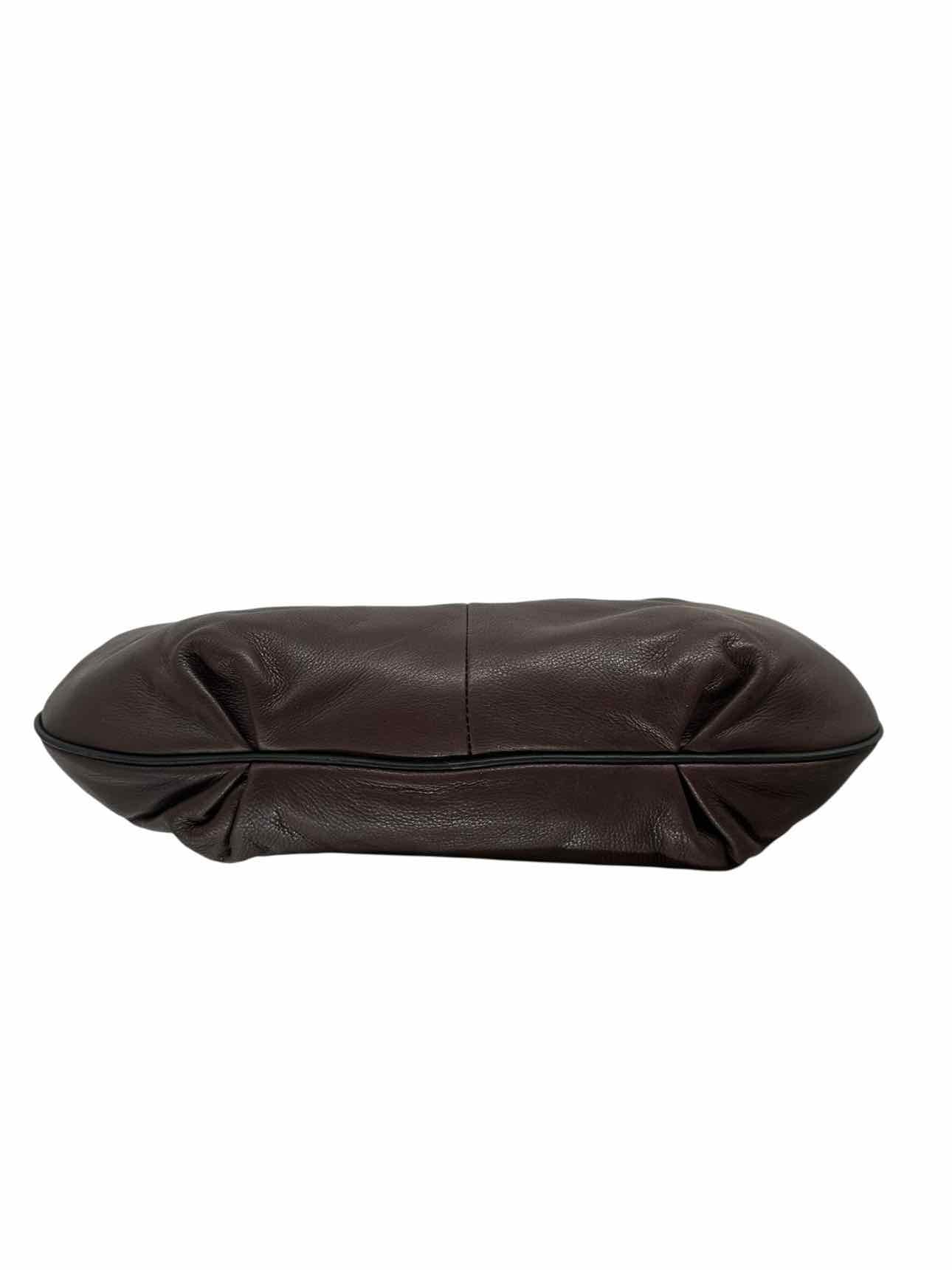 India Hicks Brown Leather Large Hobo **NEW**