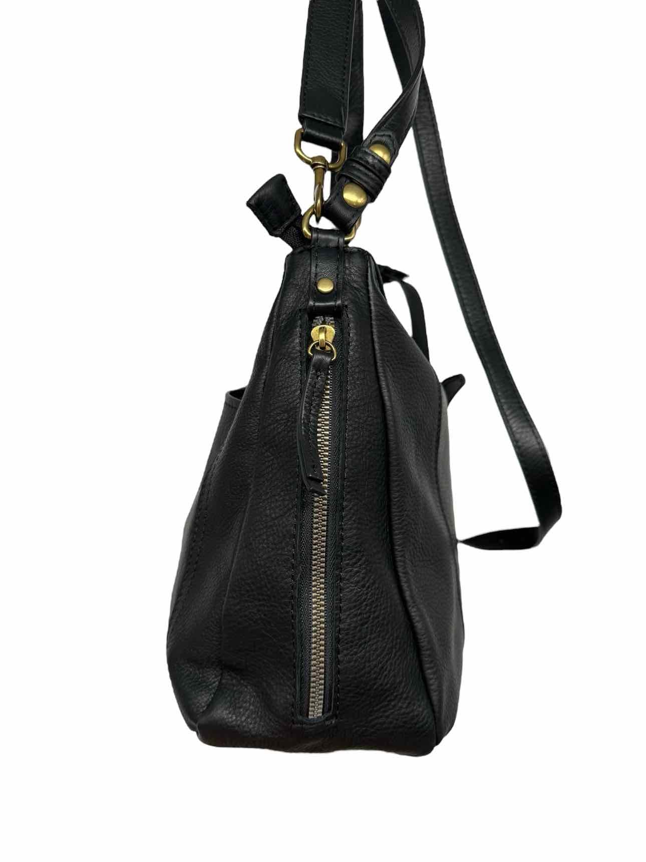 American Leather Company Black Leather Shoulder Bag