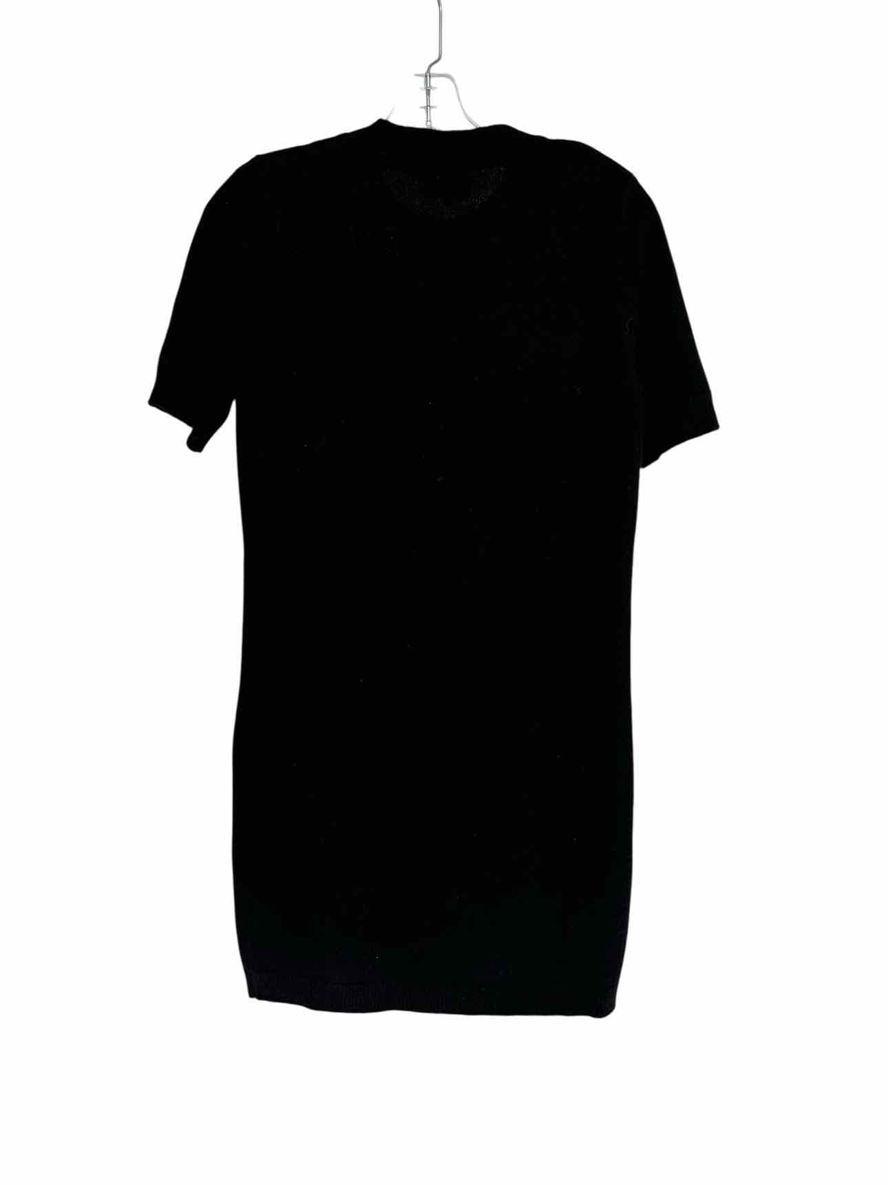 Quince Mongolian Cashmere Short Sleeve Mini Dress Black Size XS