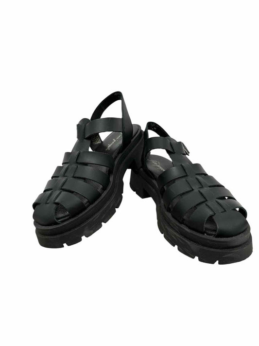 Free People Delaney Fisherman Lug Sole Black Shoe Size 7.5