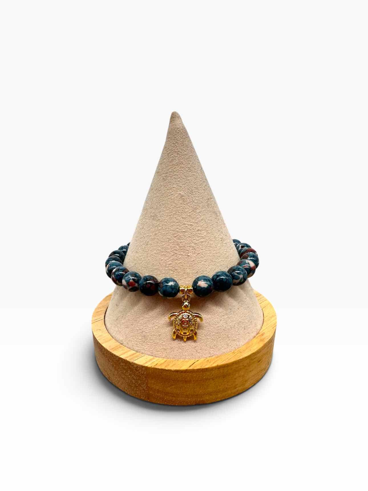 Elena Michele Blue Stone Sea Turtle Bracelet