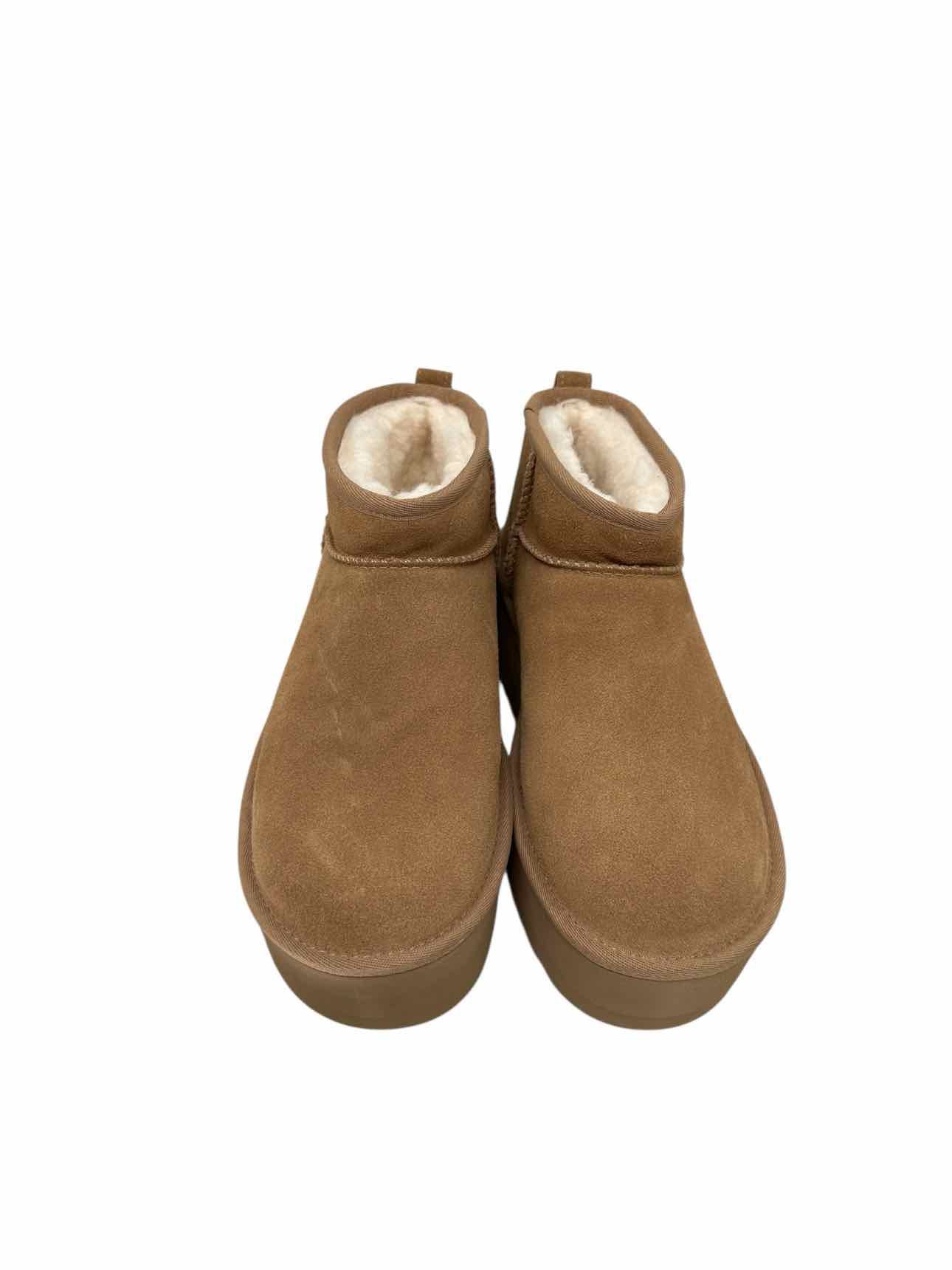 Ugg Ultra Mini Platform Tan Boots Shoe Size 9 **NEW**