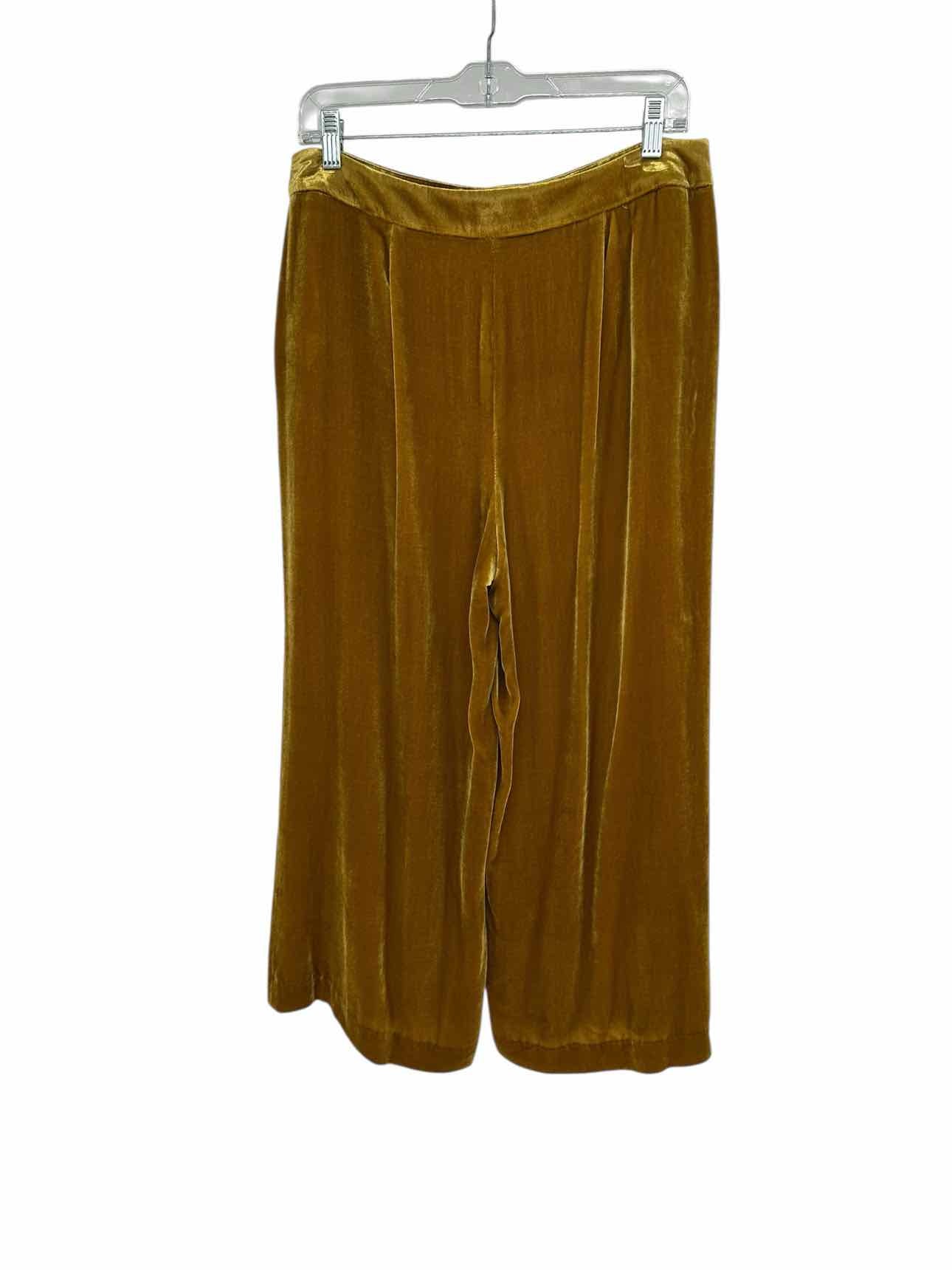 Boden Gold Wide Leg Crop Pants Size 8