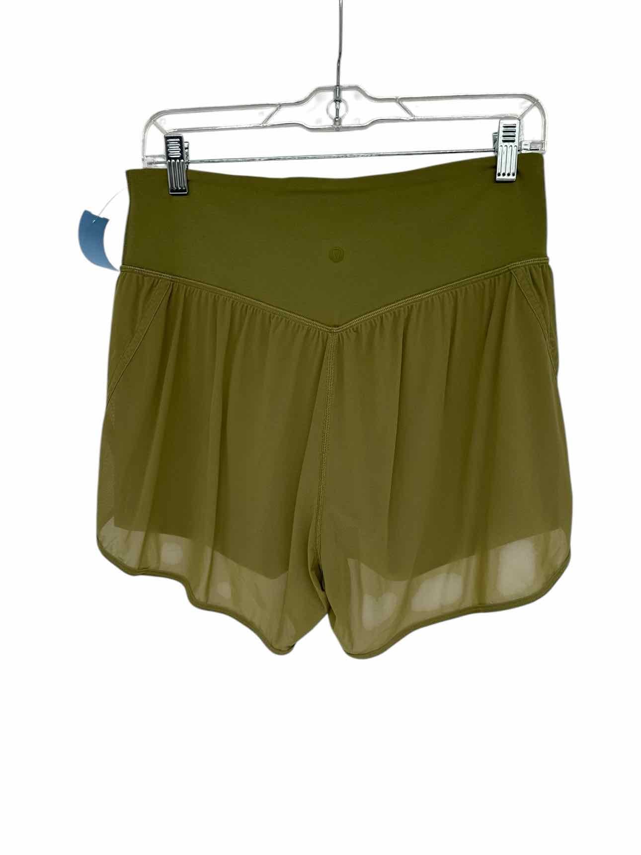 Lululemon Nulu & Mesh High Rise Yoga Shorts Green Size 10
