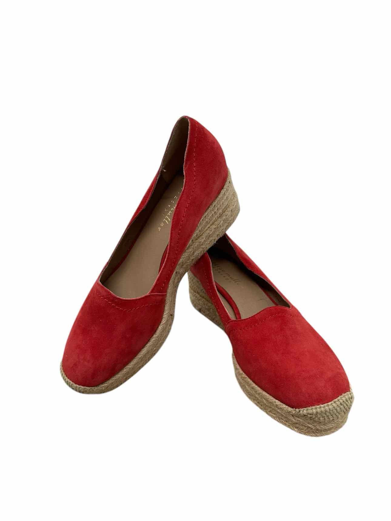 Bettye Muller Reese Platform Red Espadrilles Shoe Size 8.5 **NEW**