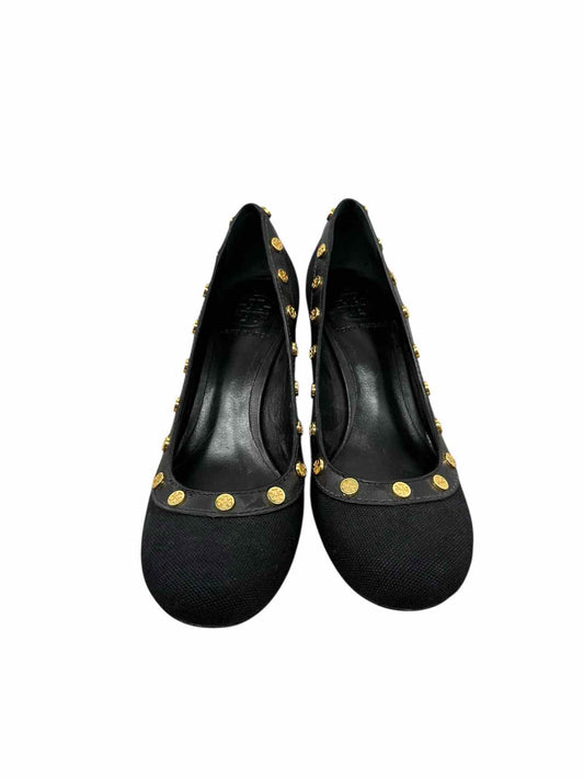 Tory Burch Thora Logo Stud Black Pumps Shoe Size 7