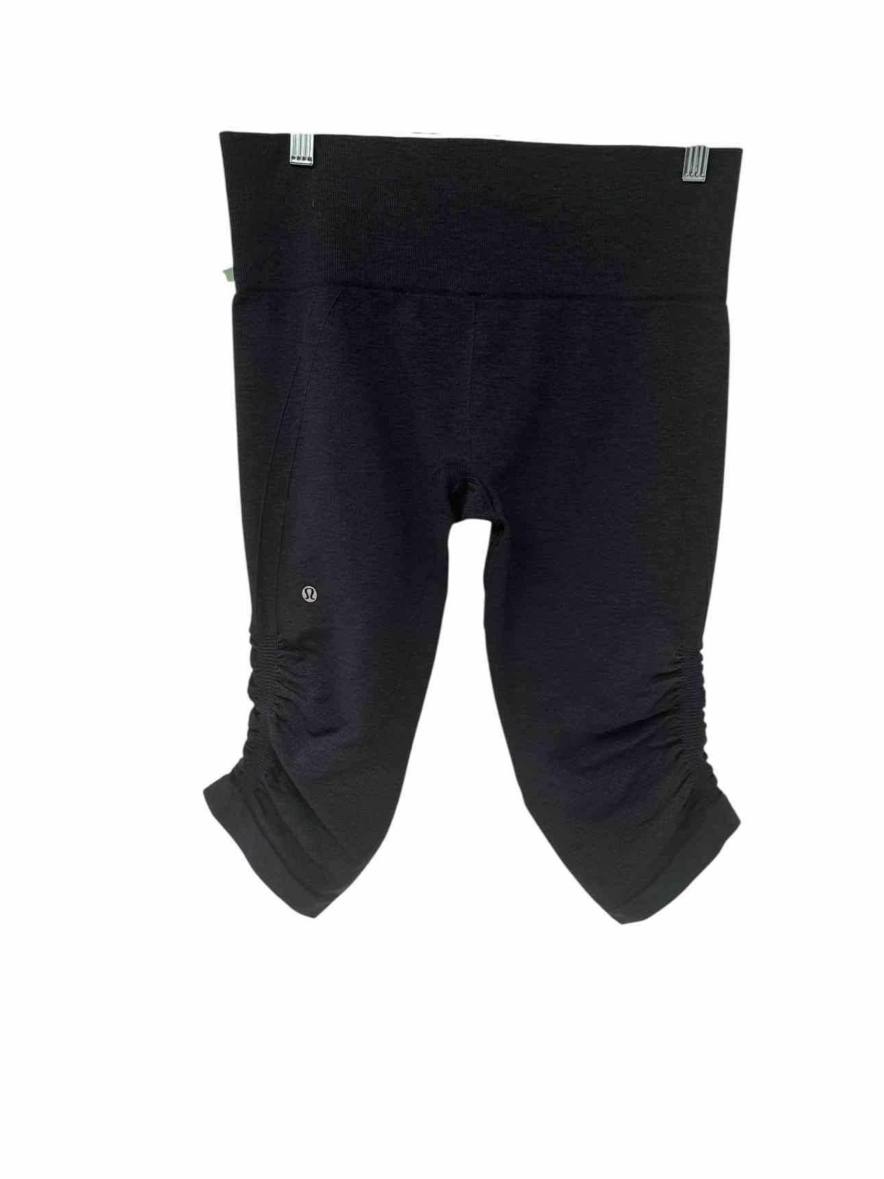 Lululemon In the Flow Cropped Ruched Leggings Black Size 10