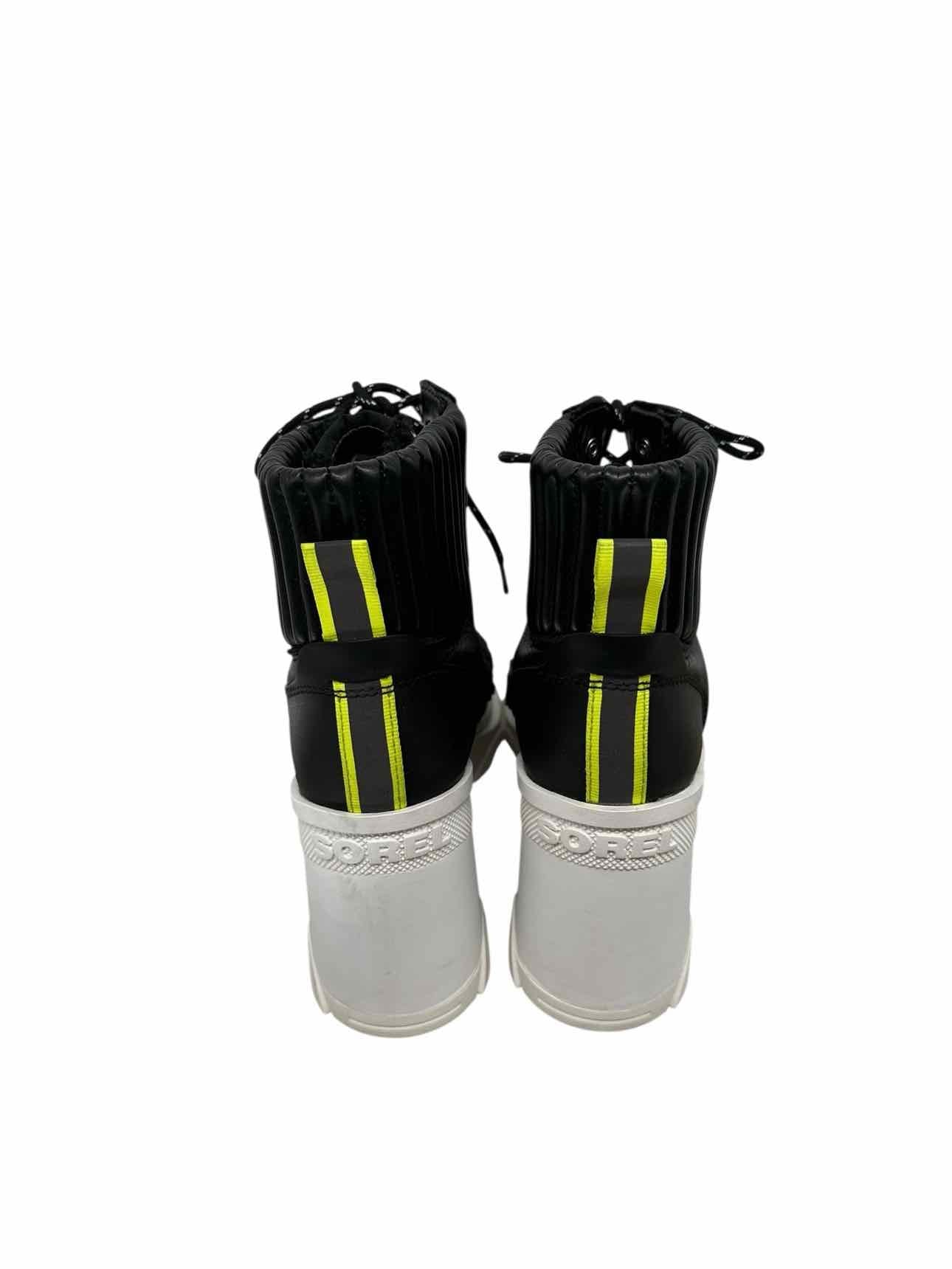 Sorel Brex Heel Lace Up Black Bootie Shoe Size 9