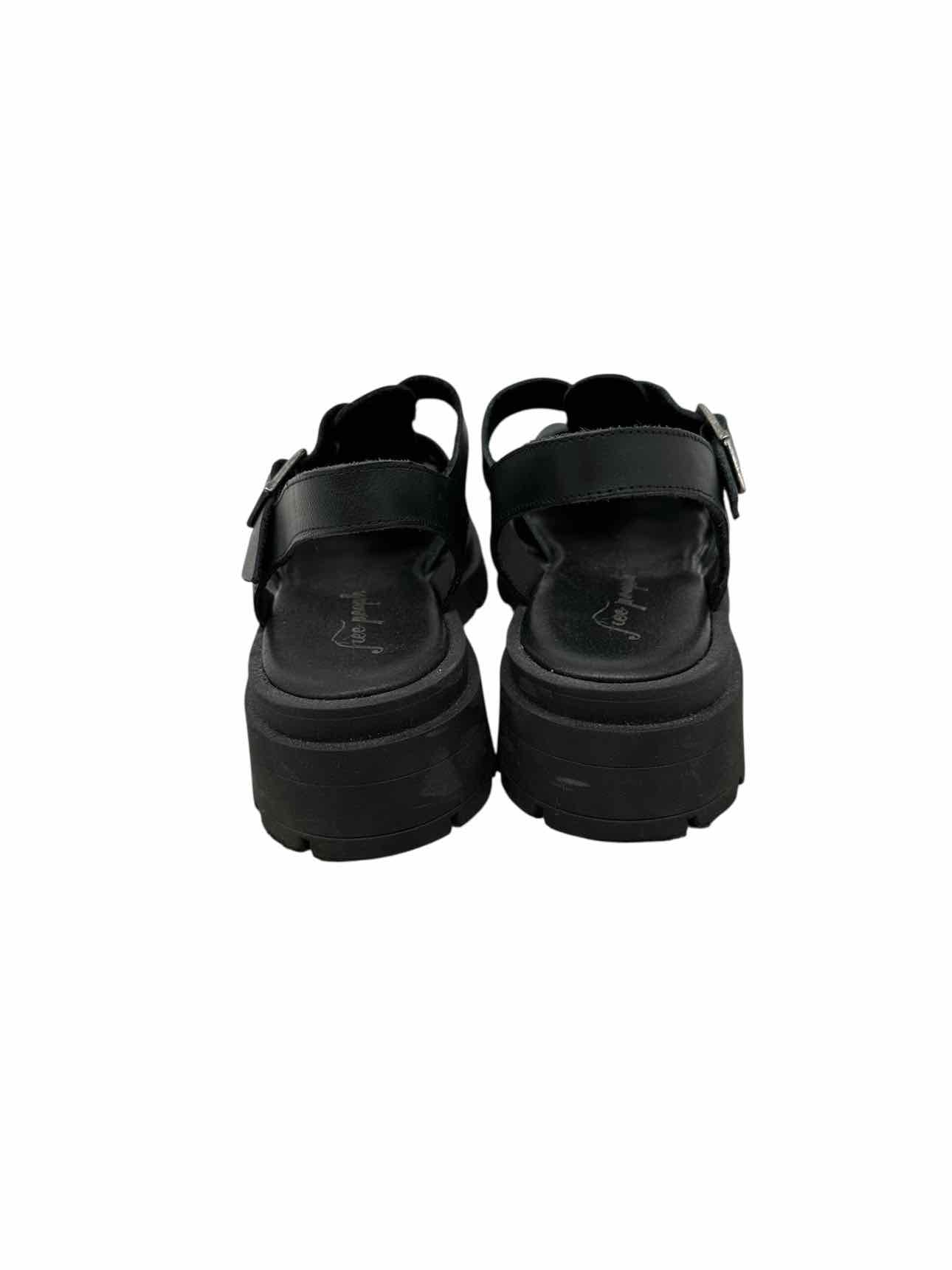 Free People Delaney Fisherman Lug Sole Black Shoe Size 7.5