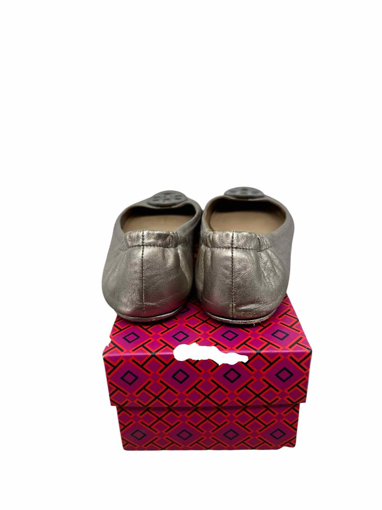 Tory Burch Minnie Travel Ballet Flat w/ Pearlized Logo Shoe Size 11
