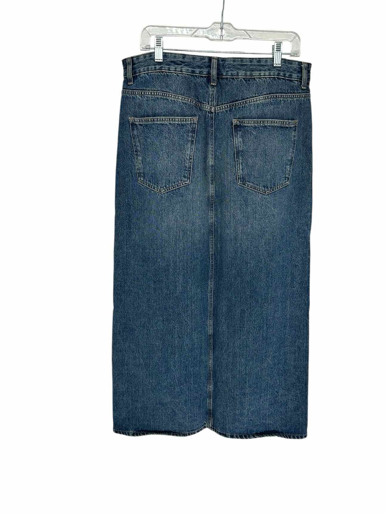 Zara Midi Blue Jean Skirt Size L
