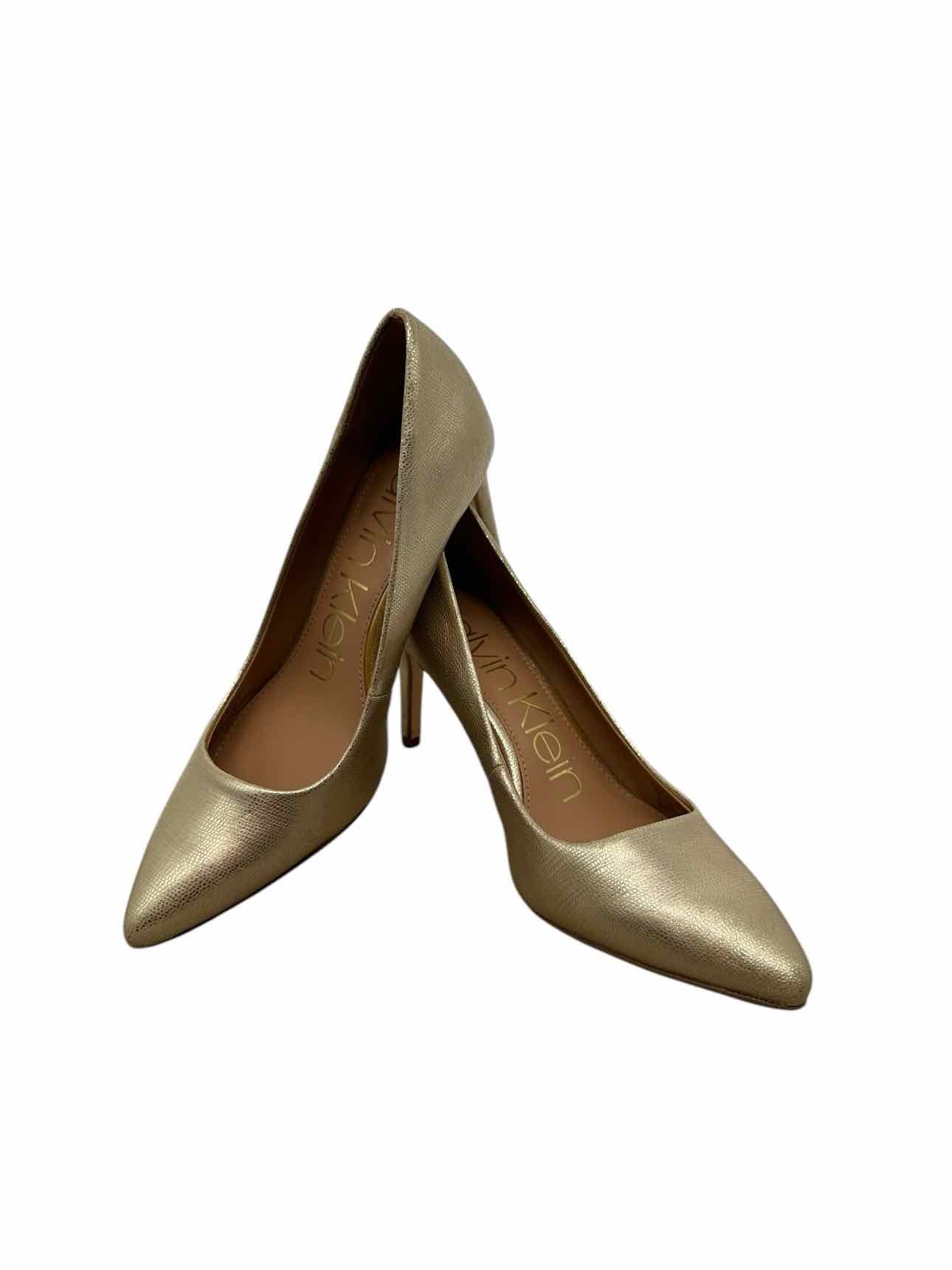 Calvin Klein Kirsten Metallic Gold Pumps Shoe Size 7.5