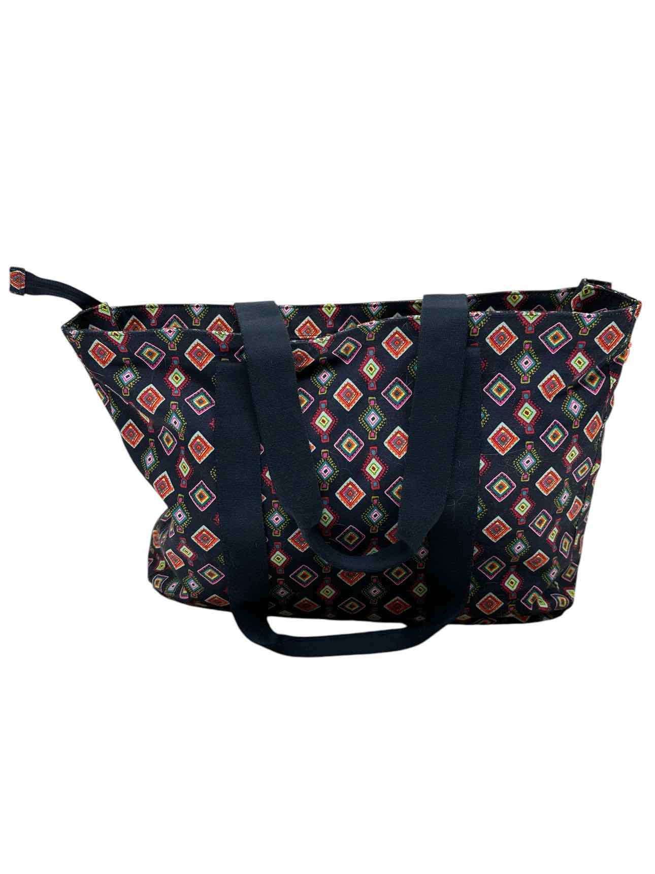 Vera Bradley Mini-Medallion Expandable Tote Navy