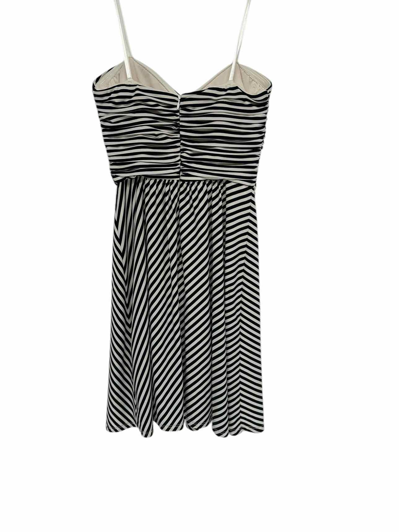 BCBGMaxazria Black/White Strapless Dress Size XS
