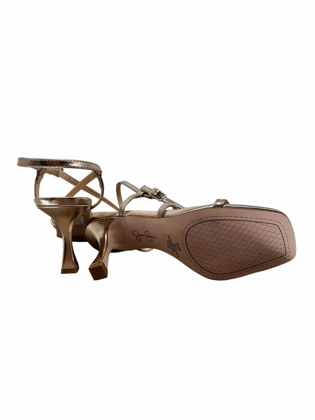 Jessica Simpson Elunai Dress Sandals Gold Shoe Size 7 **NEW**