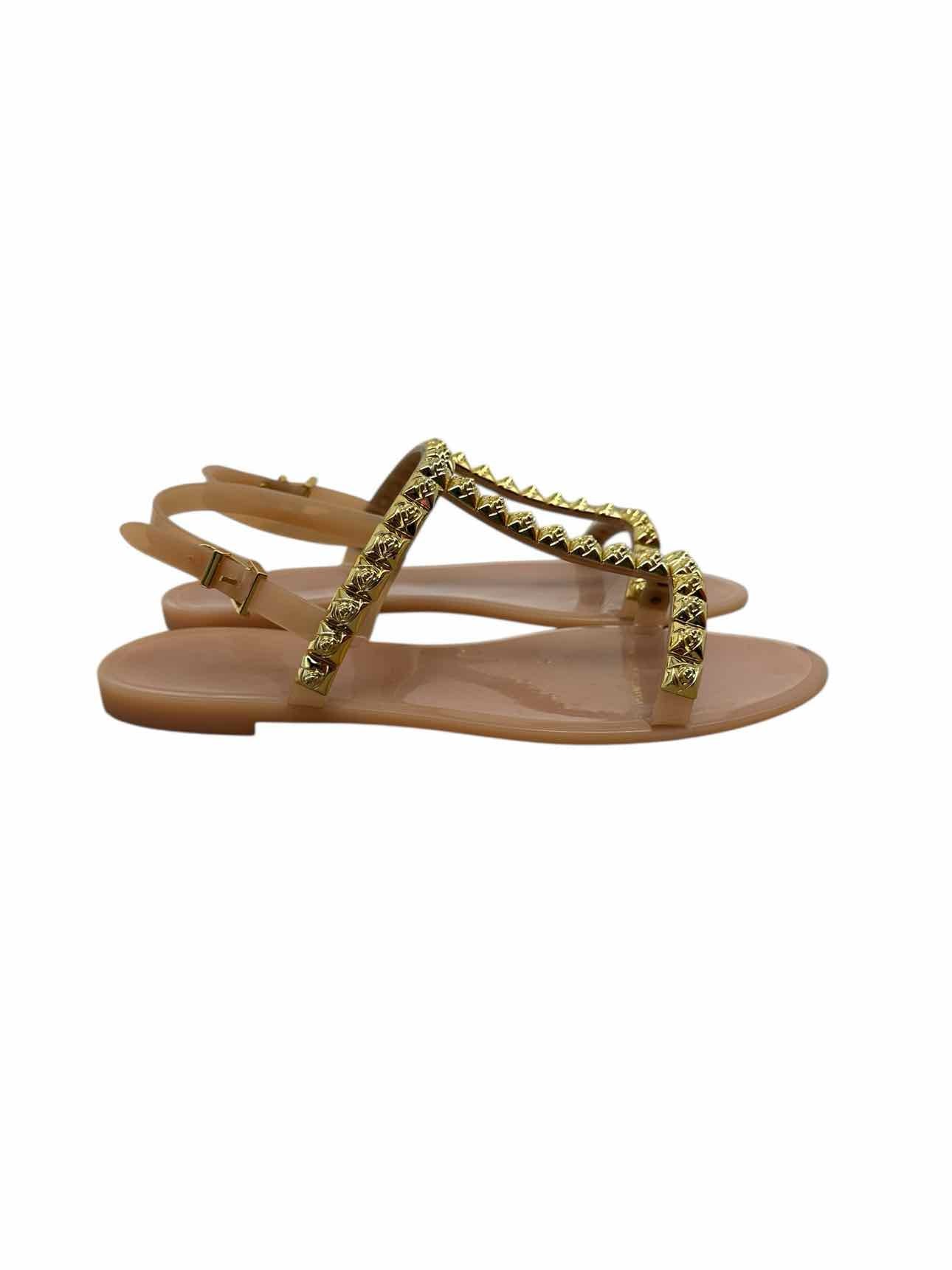 Stuart Weitzman Jelrose Gold Sandals Shoe Size 10