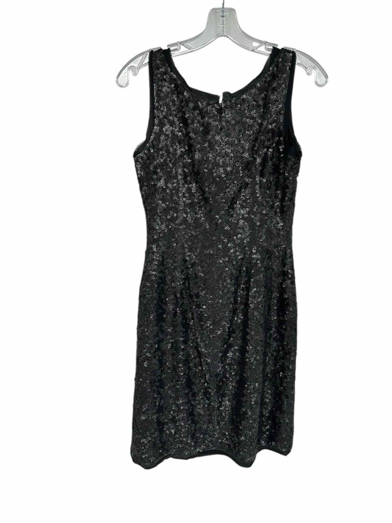Talbots Black Sleeveless Sequin Dress Size 2P