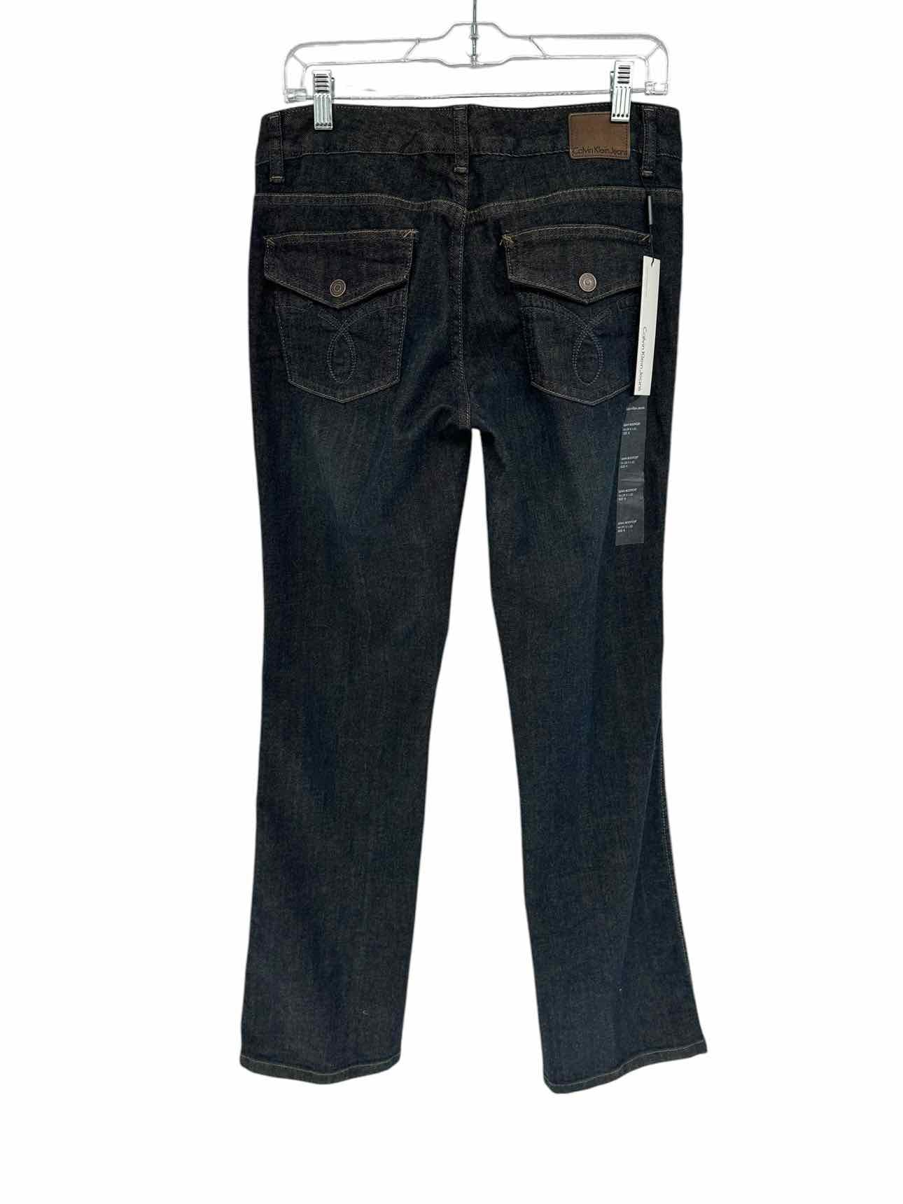 Calvin Klein Lean Boot Jeans Black Size 8 **NEW**