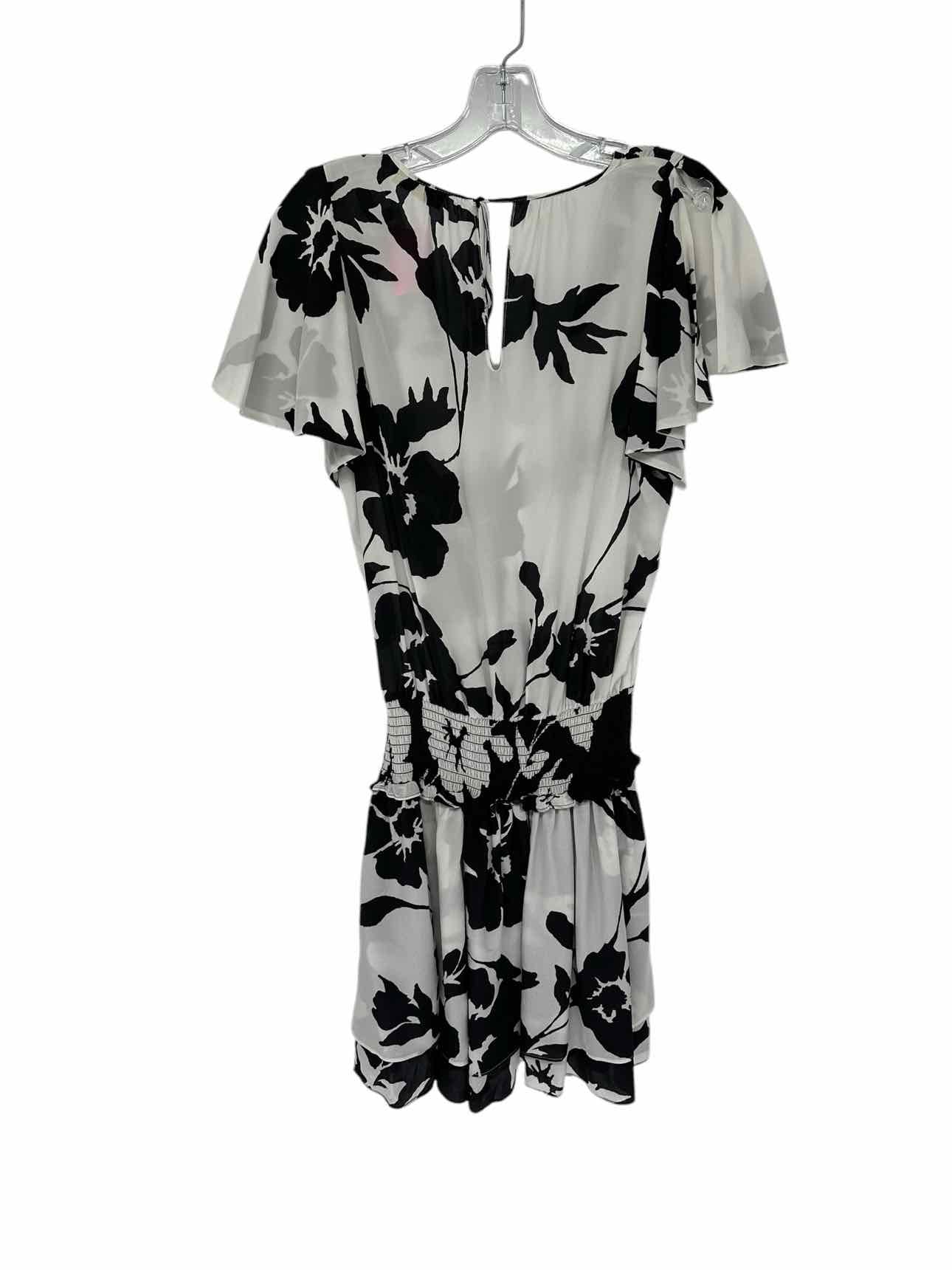 Ramy Brook Ingrid Short Split Sleeve Dress White/Black Size XS