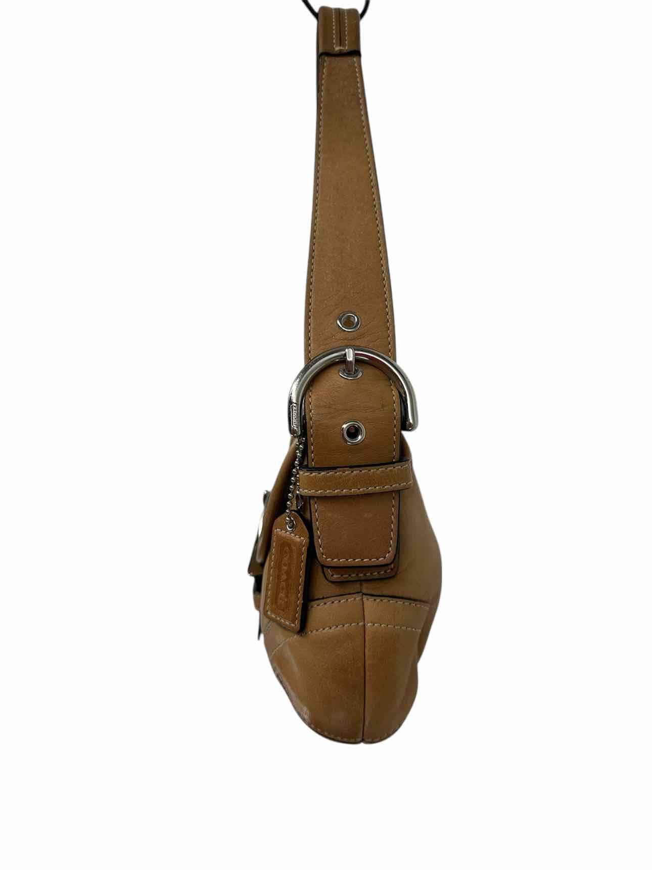 Coach Soho Flap Bag Tan Leather Satchel