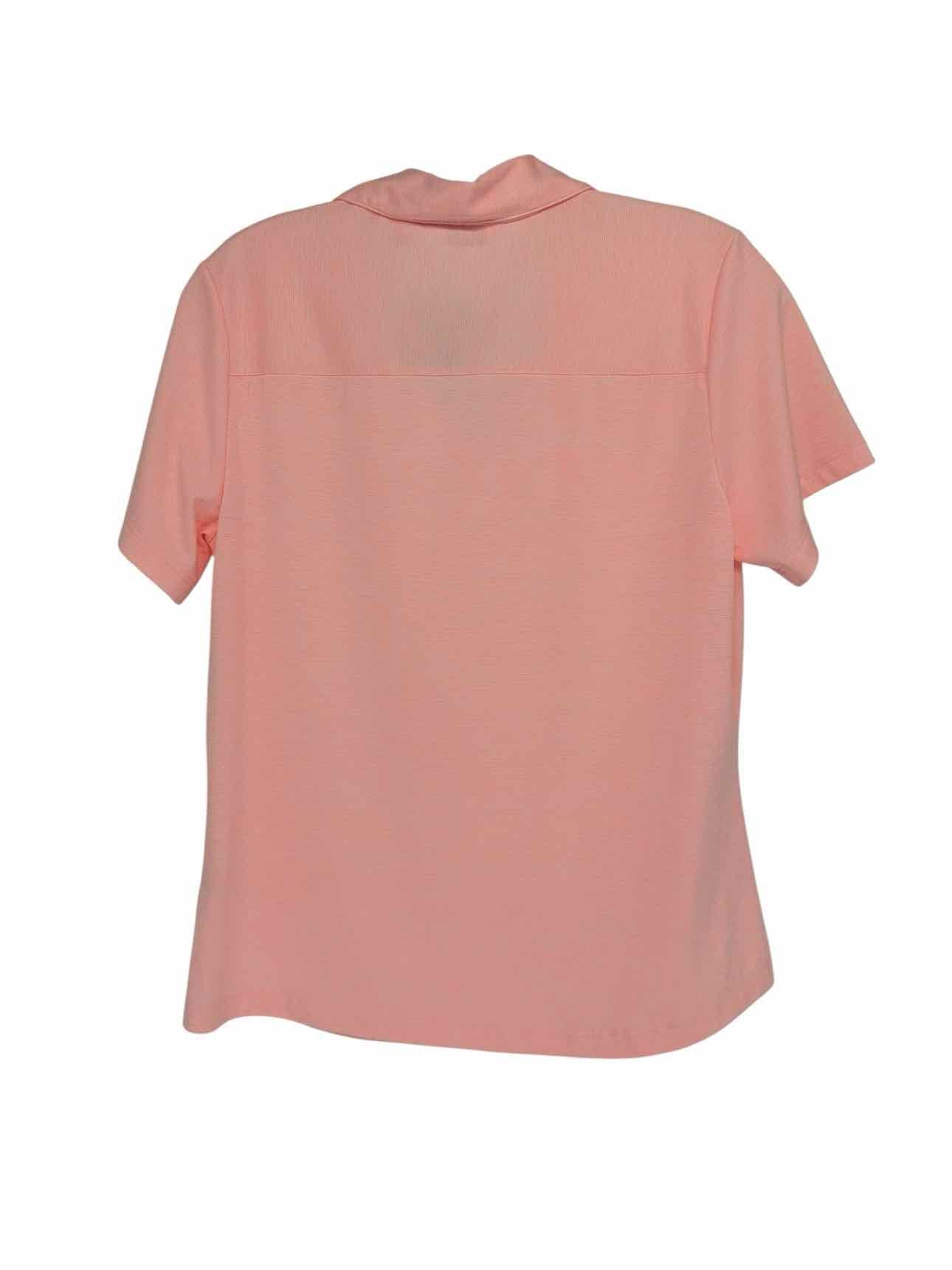 Lady Hagen Peach Polo Style Golf Shirt Size M