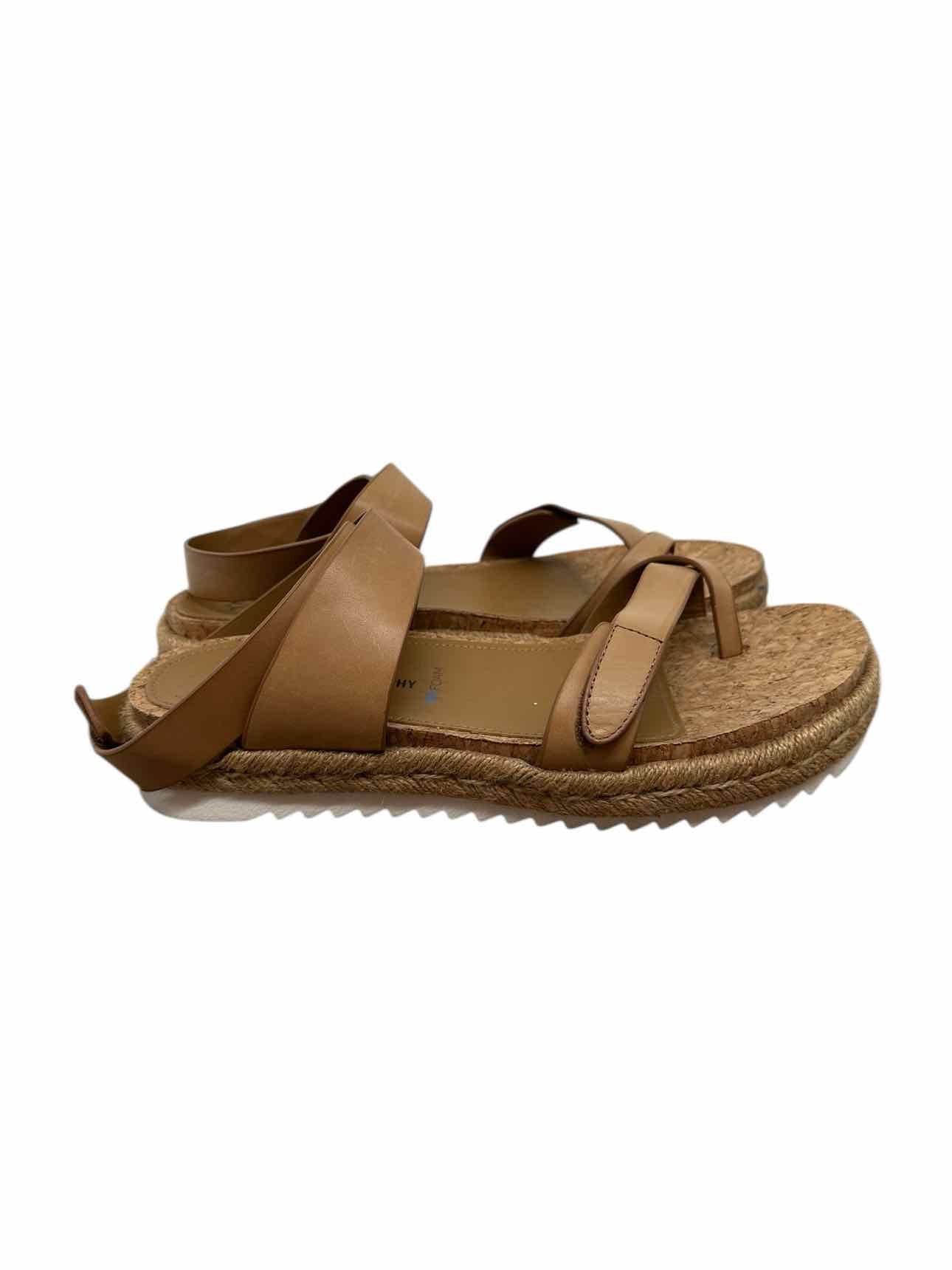 Johnston & Murphy Michelle Ankle-Strap Thong Sandal Tan Shoe Size 10