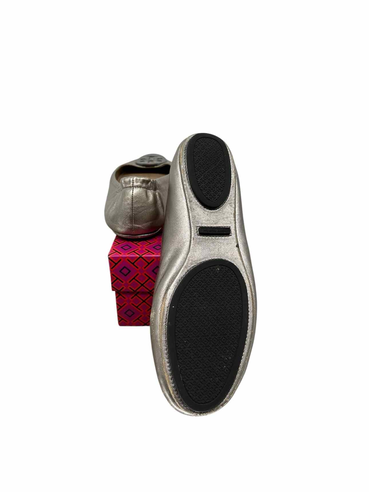 Tory Burch Minnie Travel Ballet Flat w/ Pearlized Logo Shoe Size 11