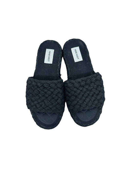 Nine West Black Slides Shoe Size 7.5