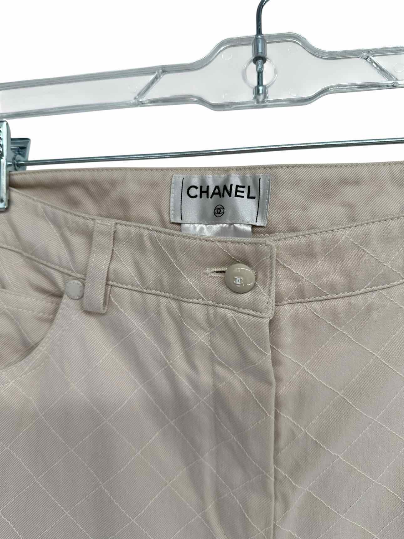 Chanel Beige Size 12 Jeans