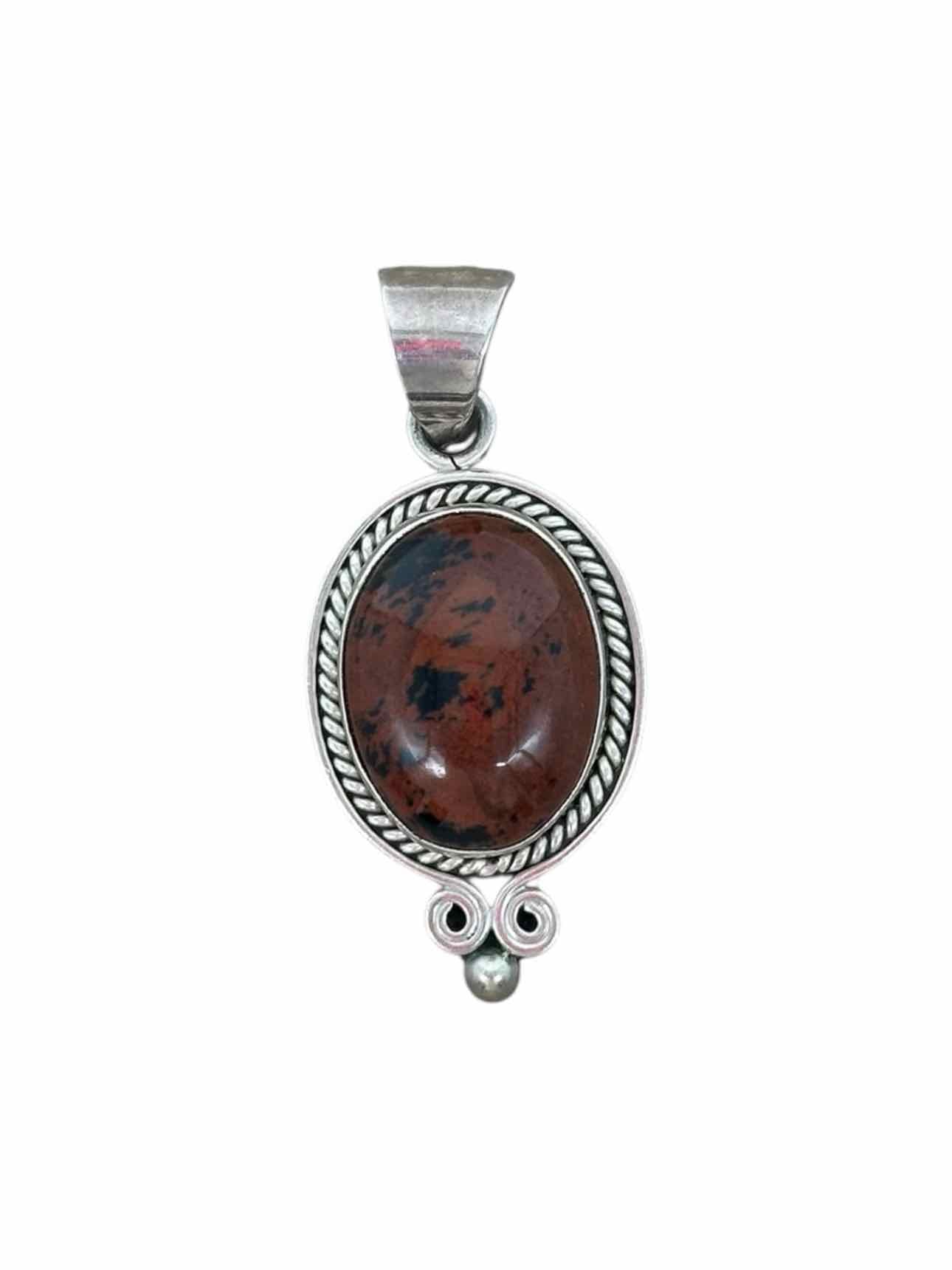 Sterling Silver Mahogany Obsidian Pendant
