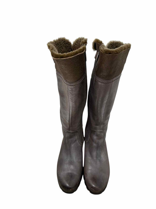 Biondo Taupe Tall Boots Shoe Size 7.5
