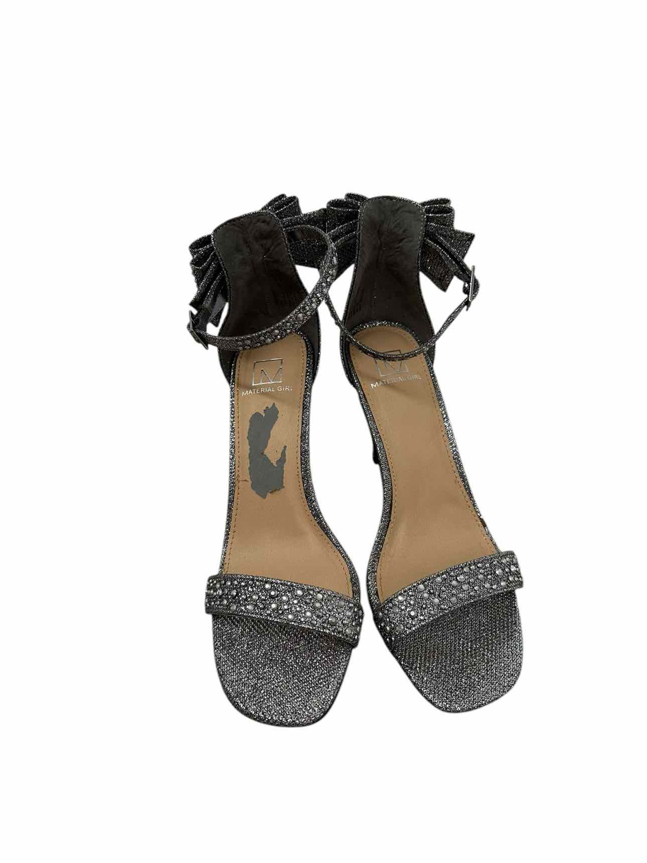 Material Girl Silver Shoe Size 8 Dress Sandal