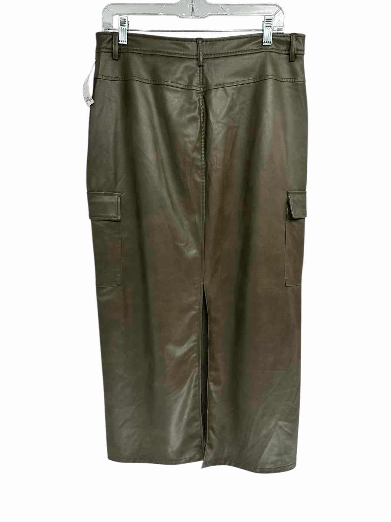 Zara Olive Midi Cargo Skirt Size L