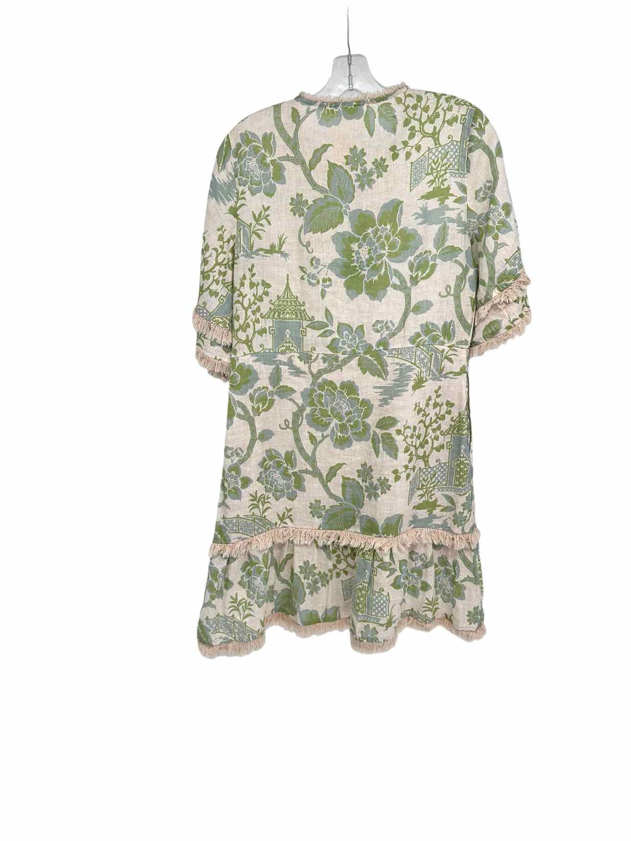 Spartina 449 Ivy Linen Dress Enclave in Toile Surf Green Size S **NEW**
