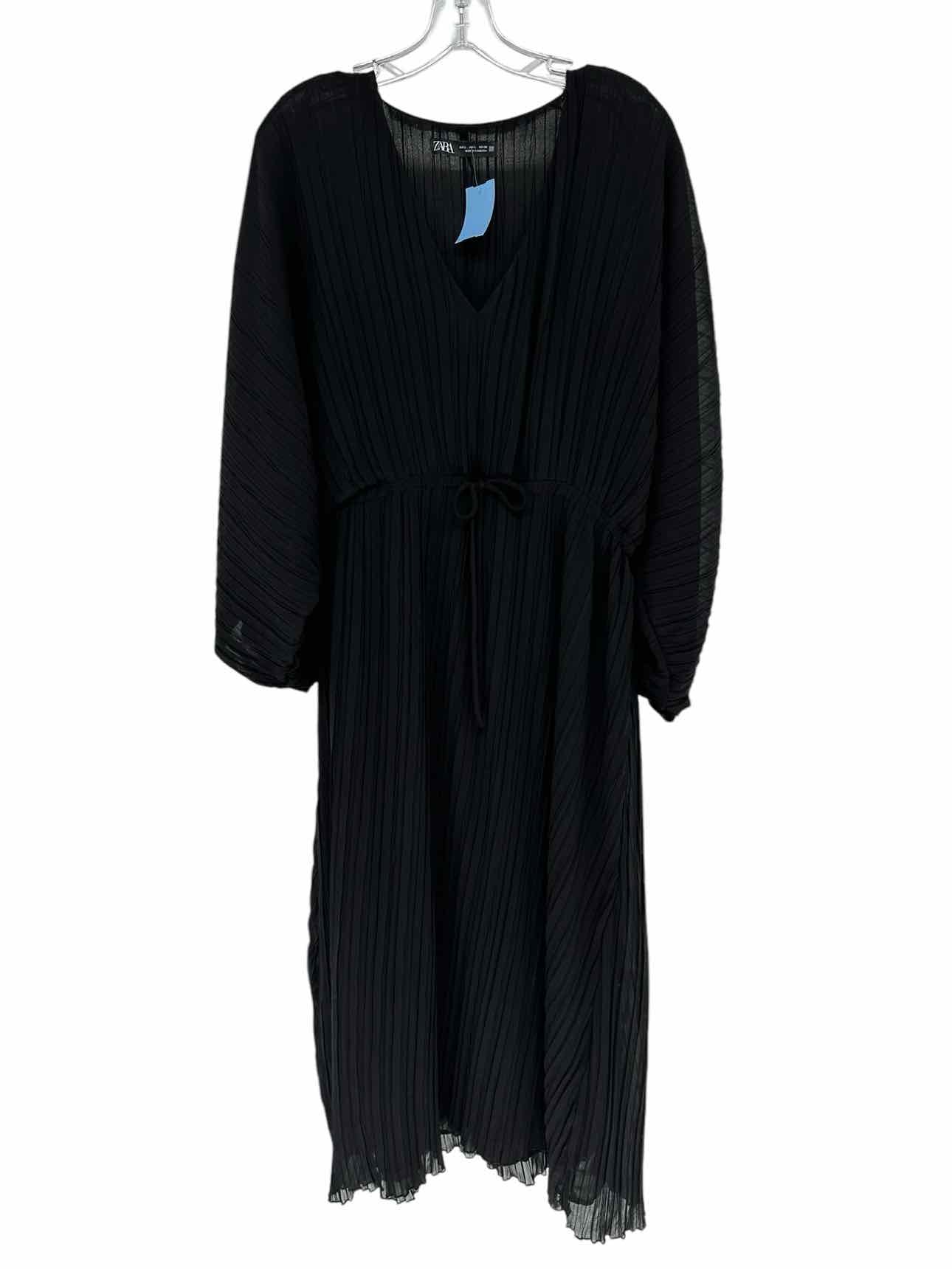 Zara Black Midi Dress Size L