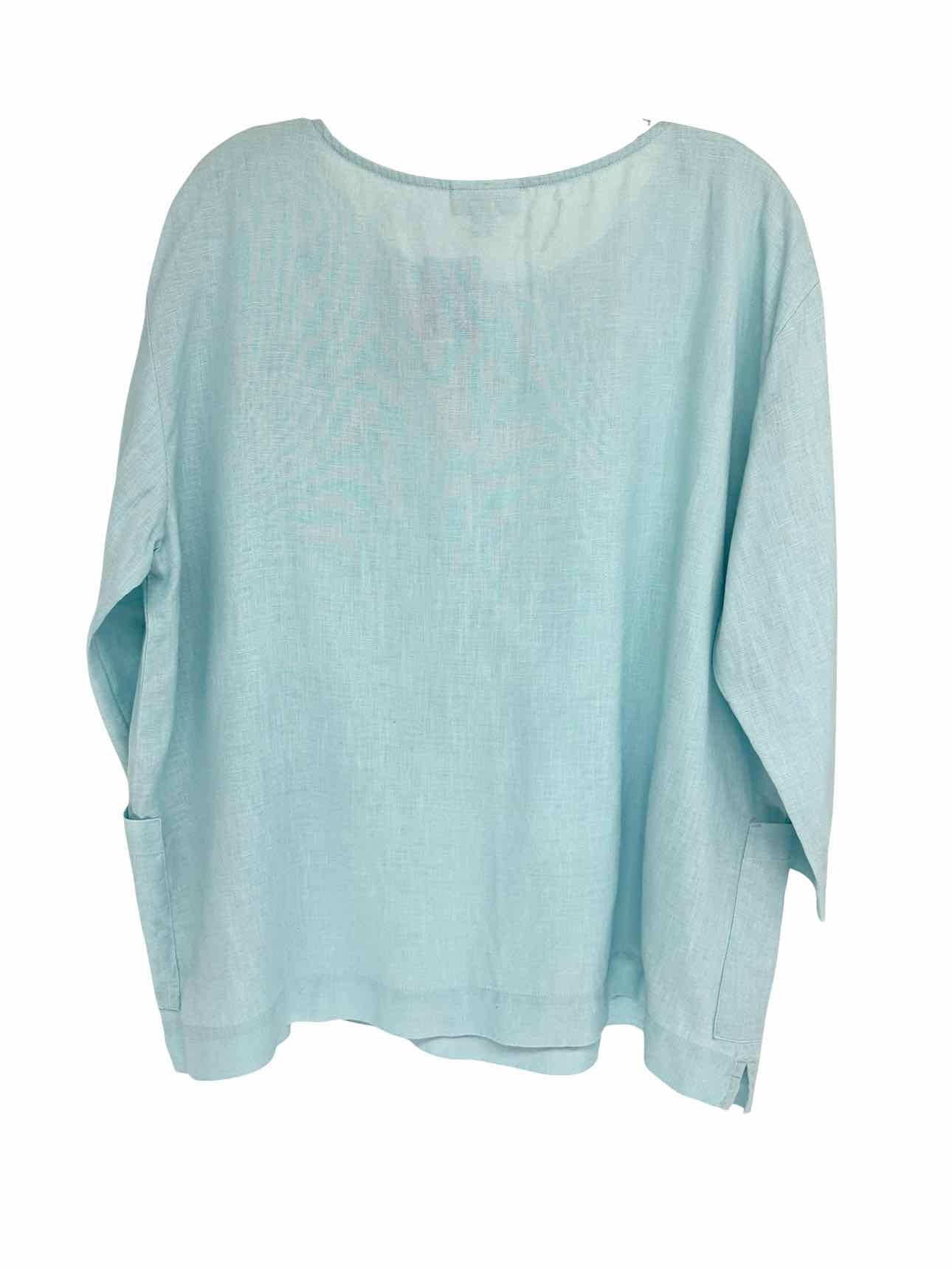 J.Jill Lt. Blue Size M 3/4 Sleeve Top