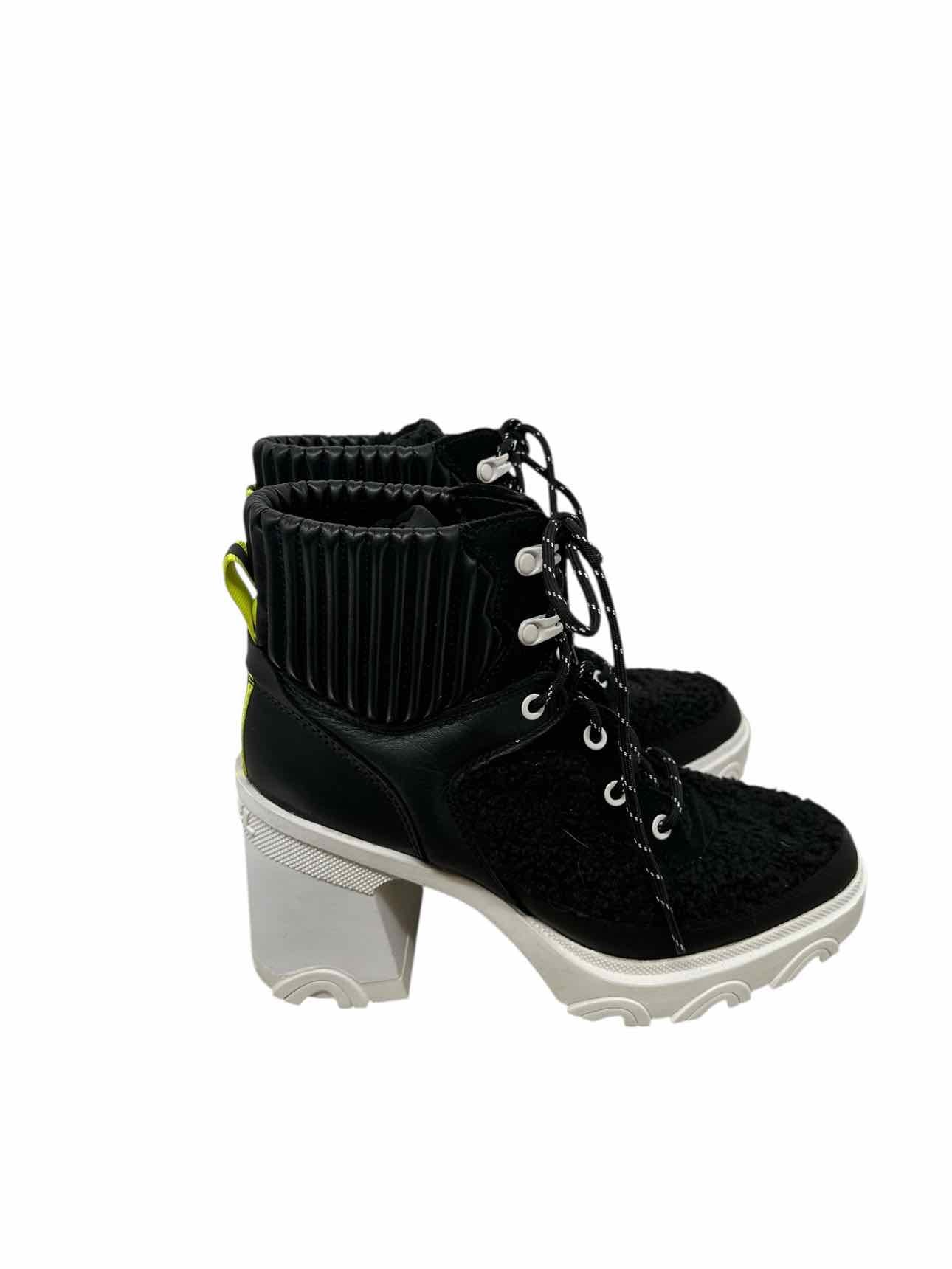 Sorel Brex Heel Lace Up Black Bootie Shoe Size 9
