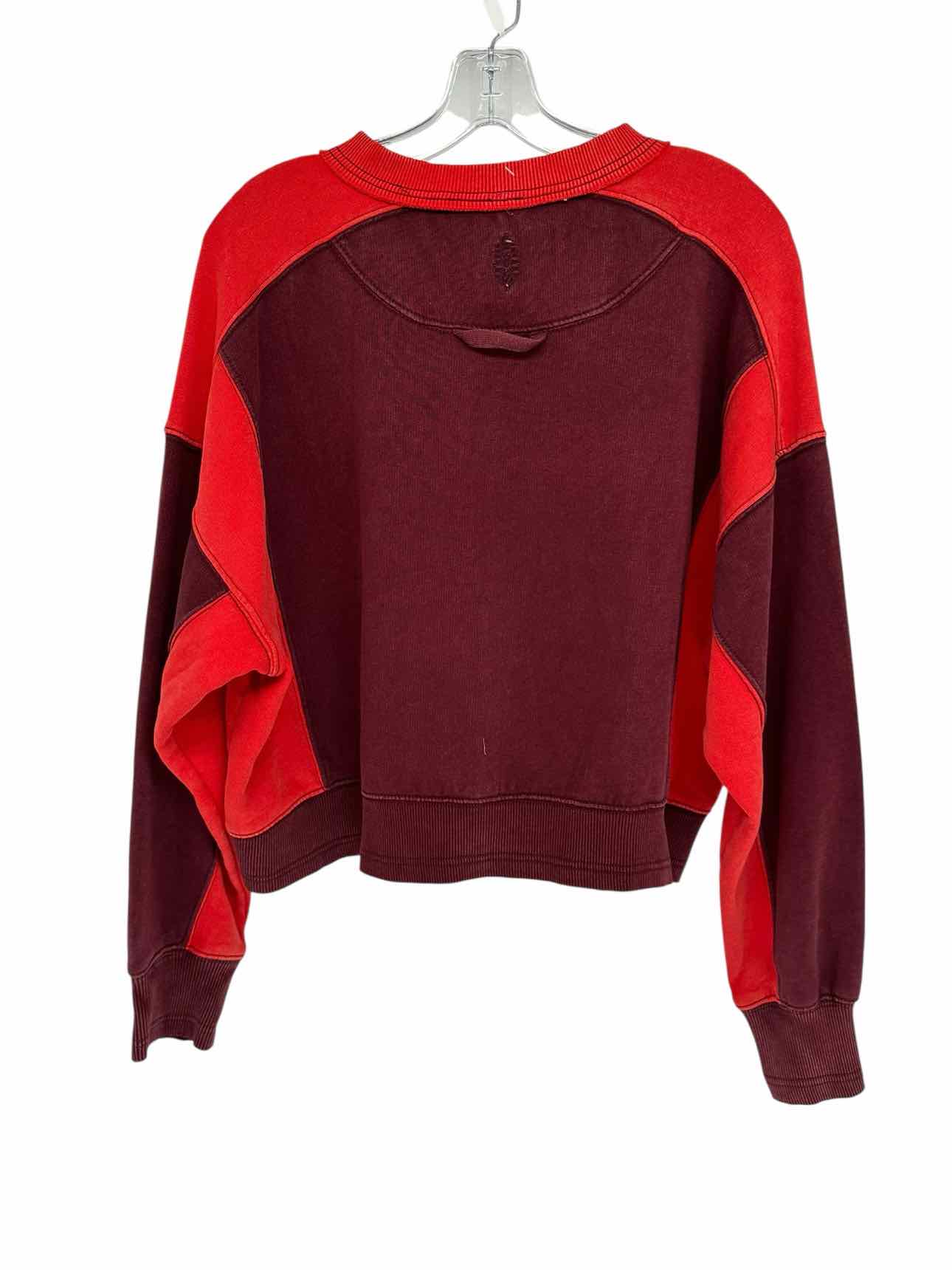 fp movements Free People Intercept Cropped Crewneck Red Size XS