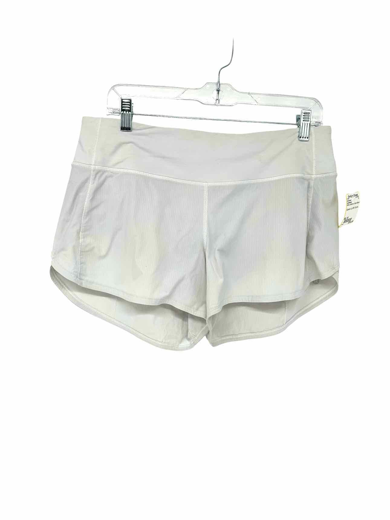 Lululemon Speed Up MR Shorts White Size 10